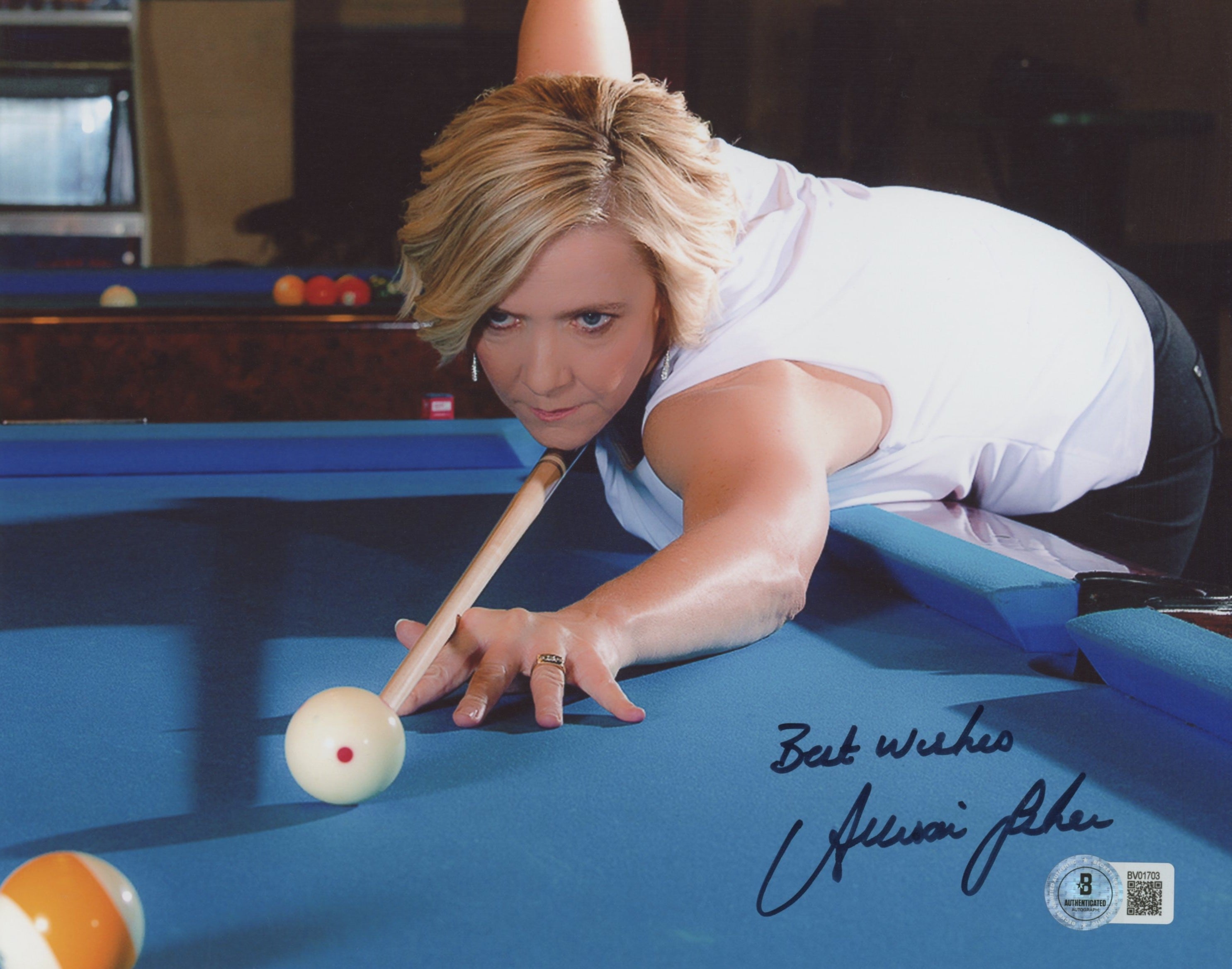 Allison Fisher "Best Wishes" Authentic Signed 8x10 Horizontal Photo BAS 2