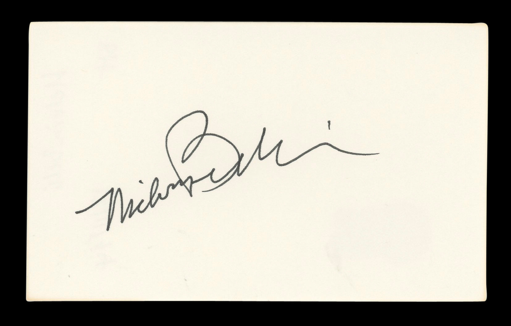 Melvin Belli Star Trek Authentic Signed 3x5 Index Card Autographed BAS #AD70334