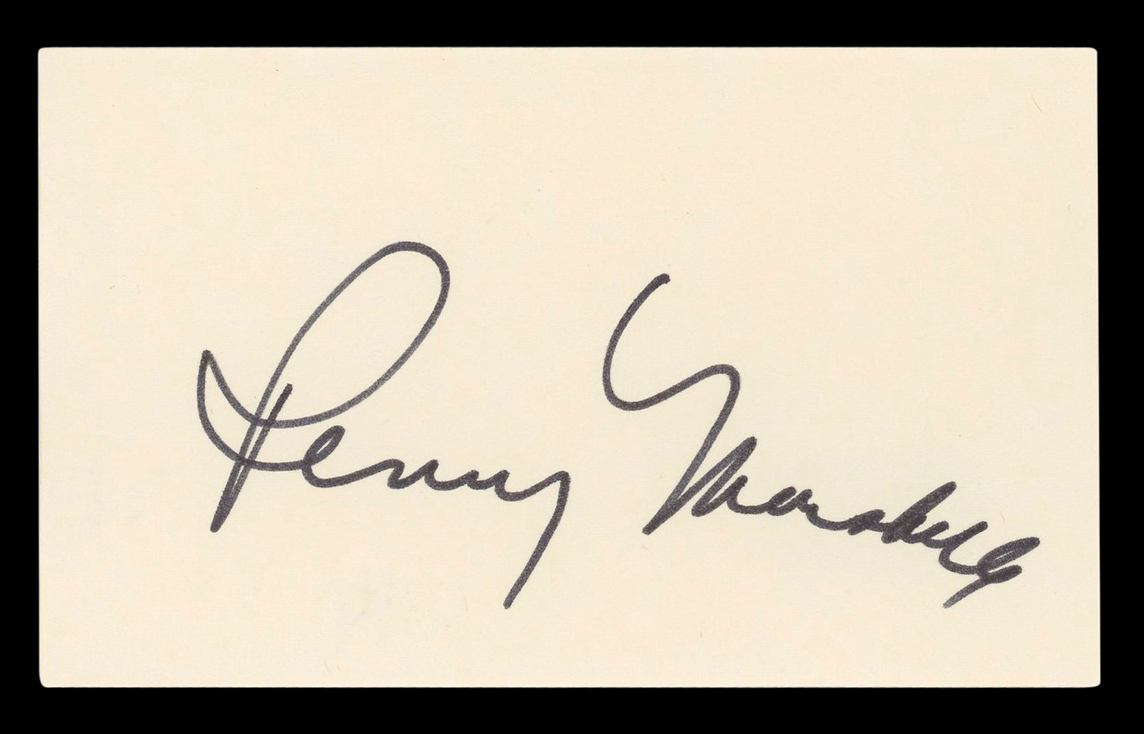 Penny Marshall Laverne & Shirley Authentic Signed 3x5 Index Card BAS #BL96542