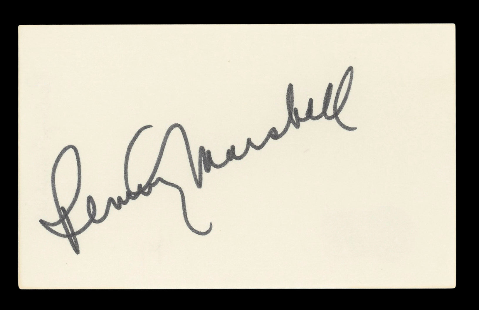 Penny Marshall Laverne & Shirley Authentic Signed 3x5 Index Card BAS #BL96543