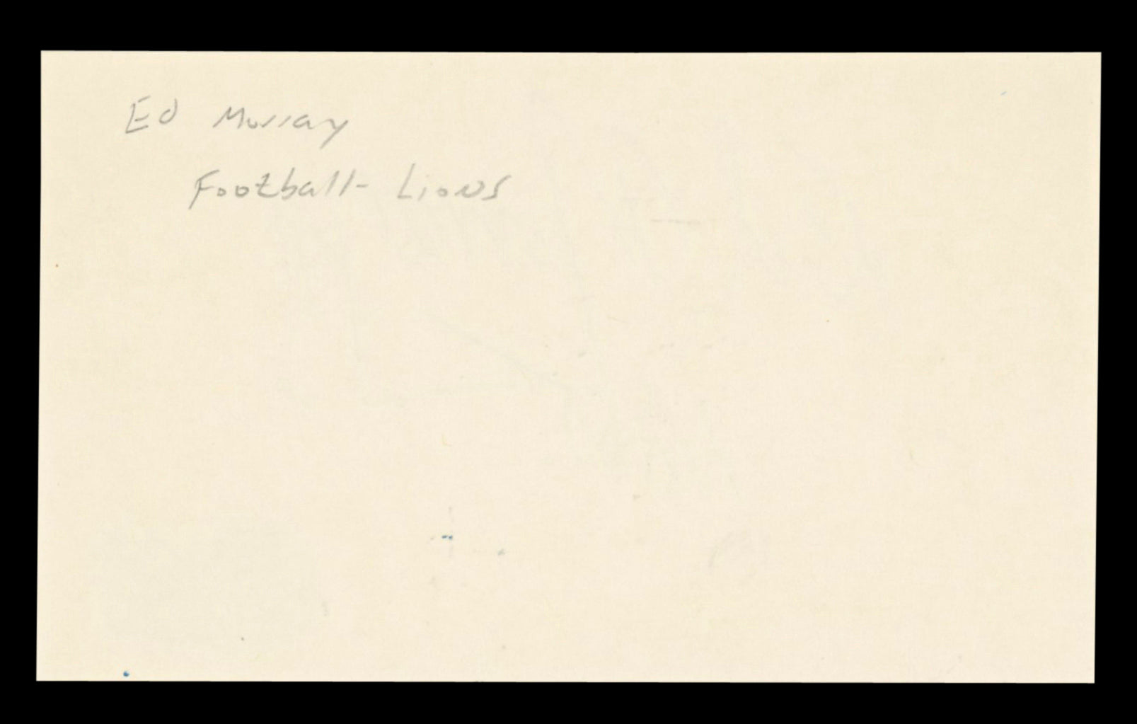 Eddie Murray "Lions, #3" Authentic Signed 3x5 Index Card BAS #BT03680