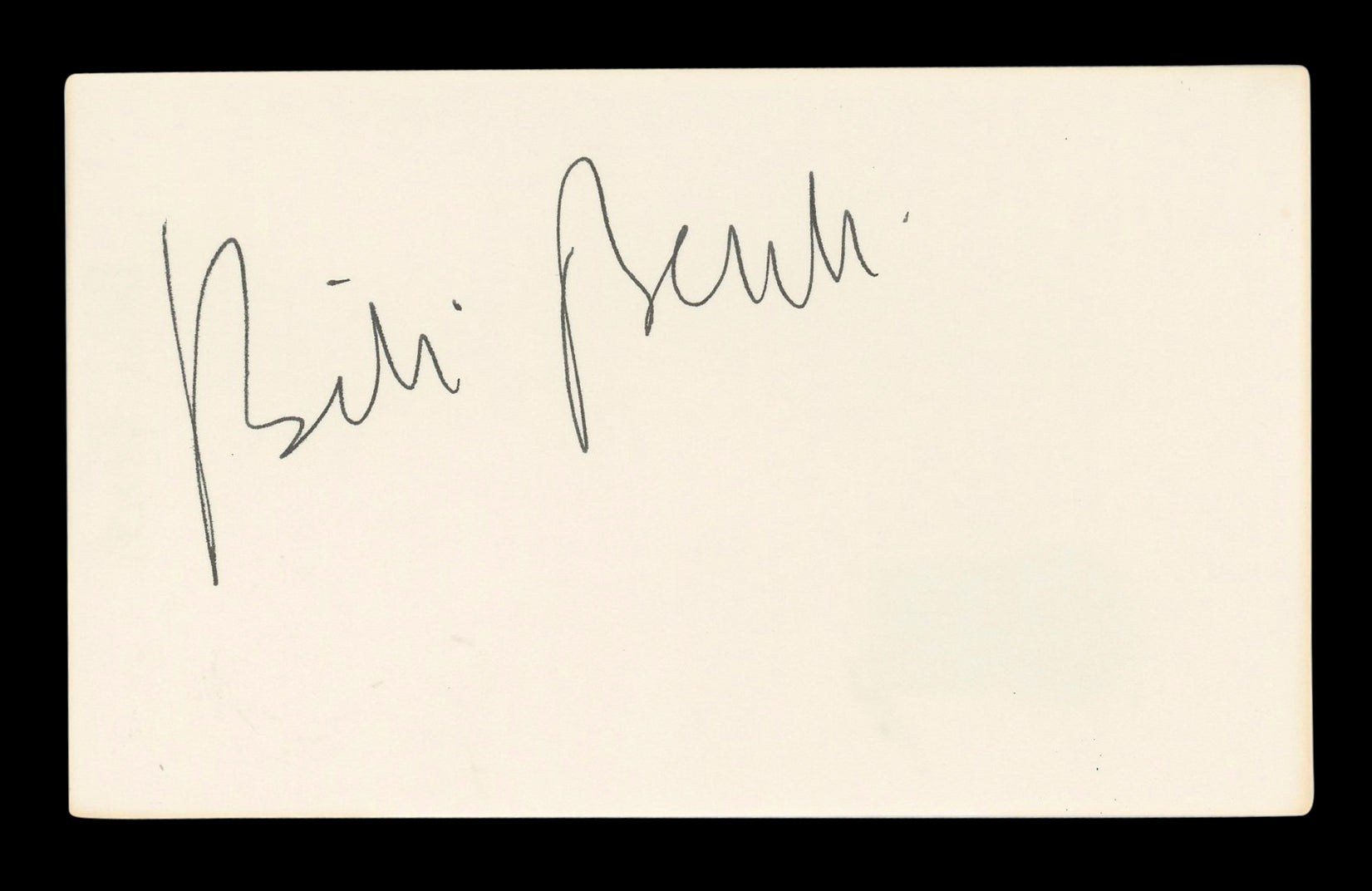 Bibi Besch Tremors Authentic Signed 3x5 Index Card Autographed BAS #AD70328