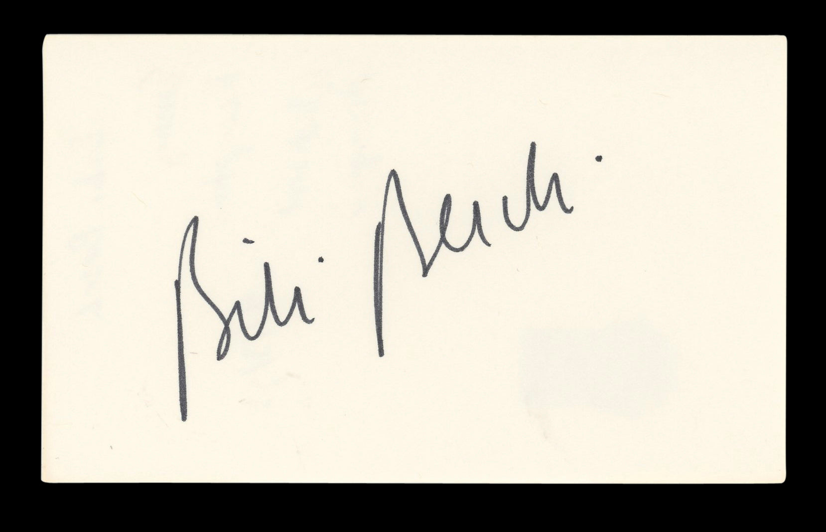 Bibi Besch Tremors Authentic Signed 3x5 Index Card Autographed BAS #AD70327