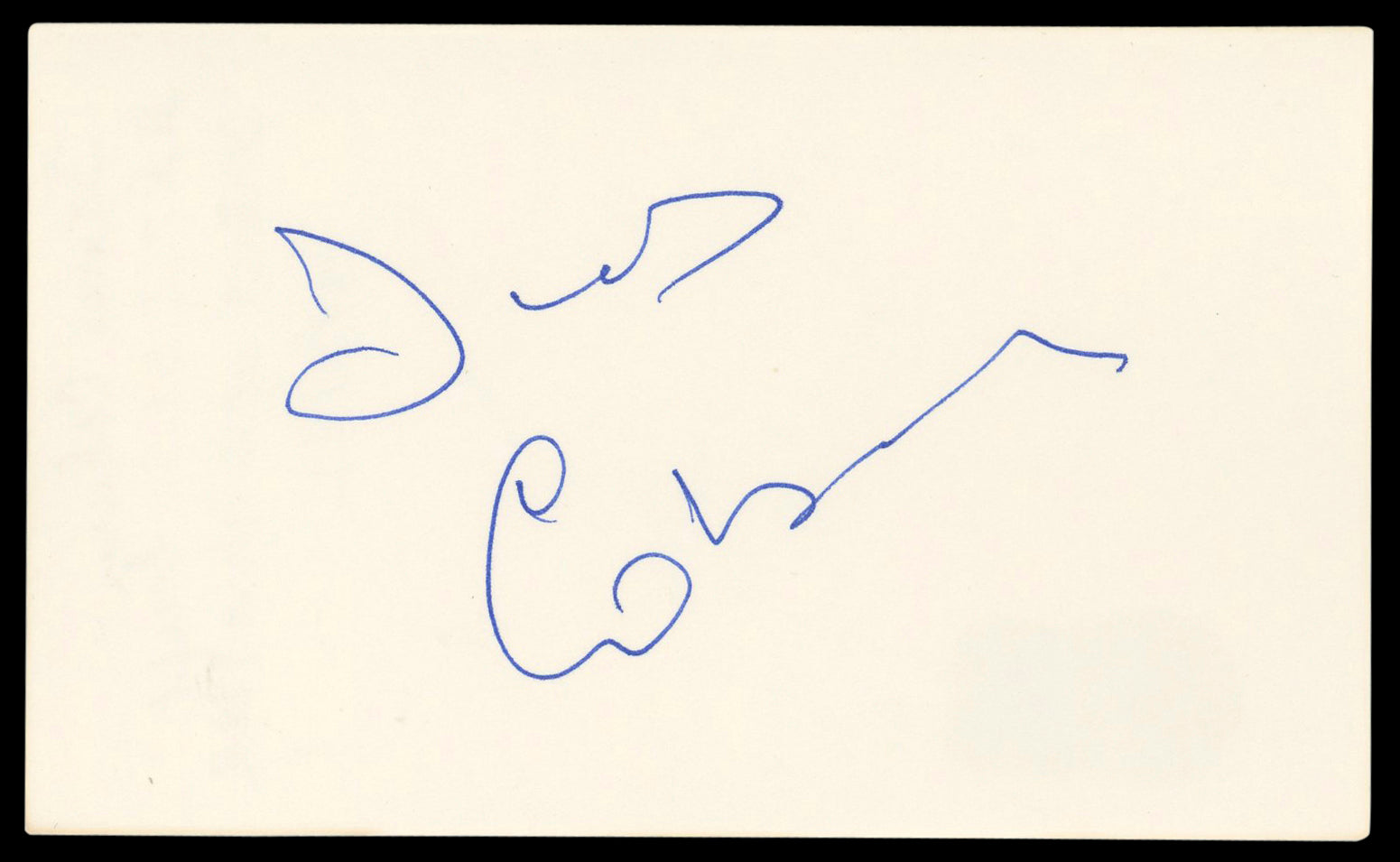 James Coburn The Great Escape Authentic Signed 3x5 Index Card BAS #BM56982