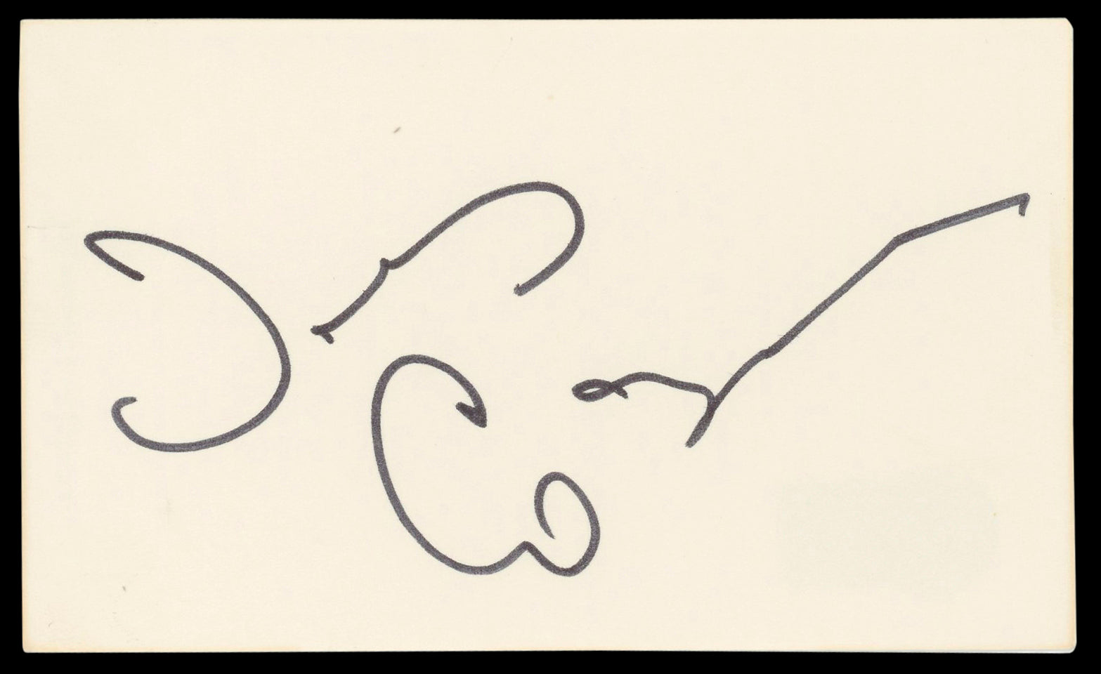James Coburn The Great Escape Authentic Signed 3x5 Index Card BAS #BM56983