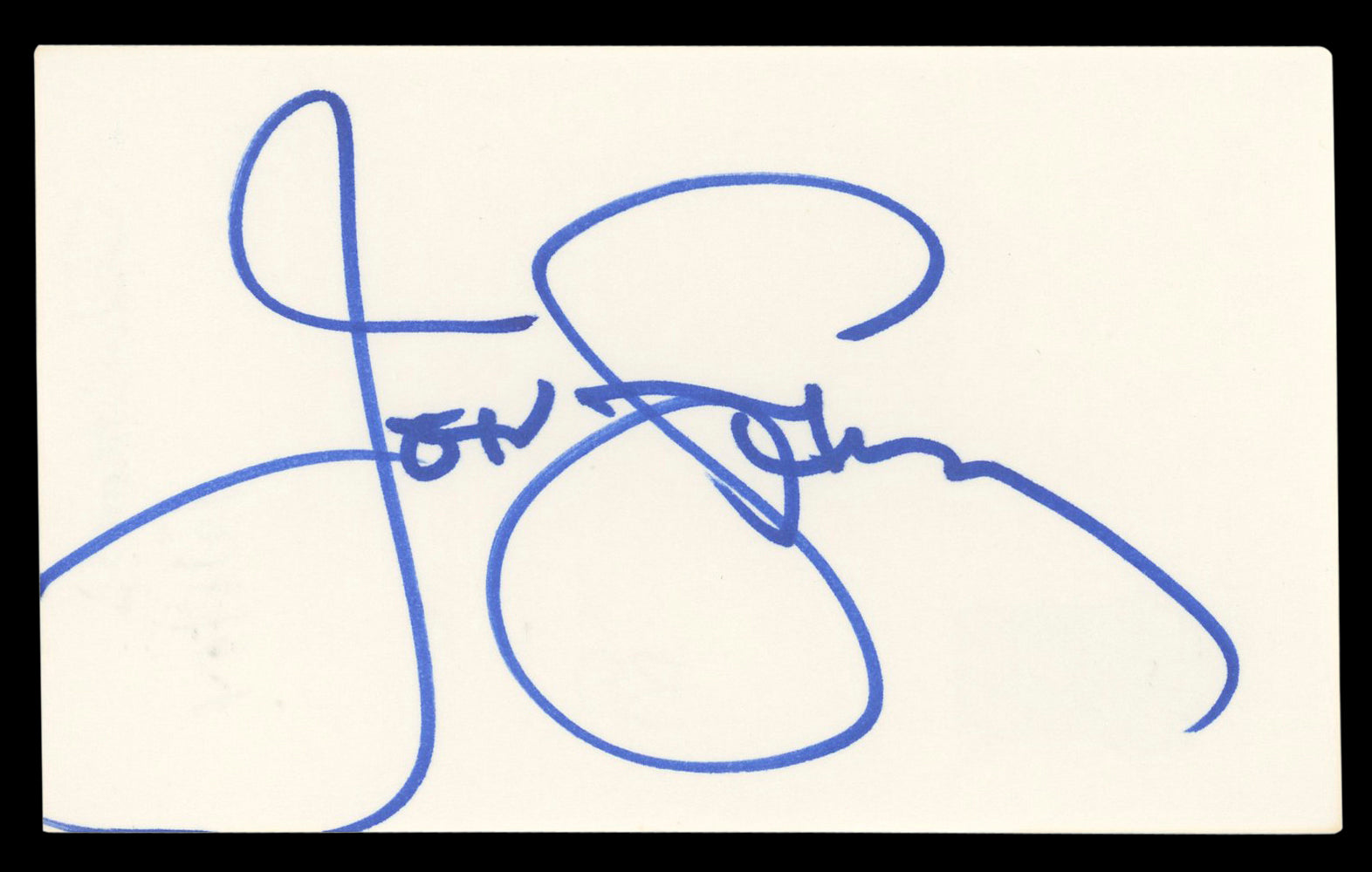 John Stamos Full House Authentic Signed 3x5 Index Card Autographed BAS #BL98569