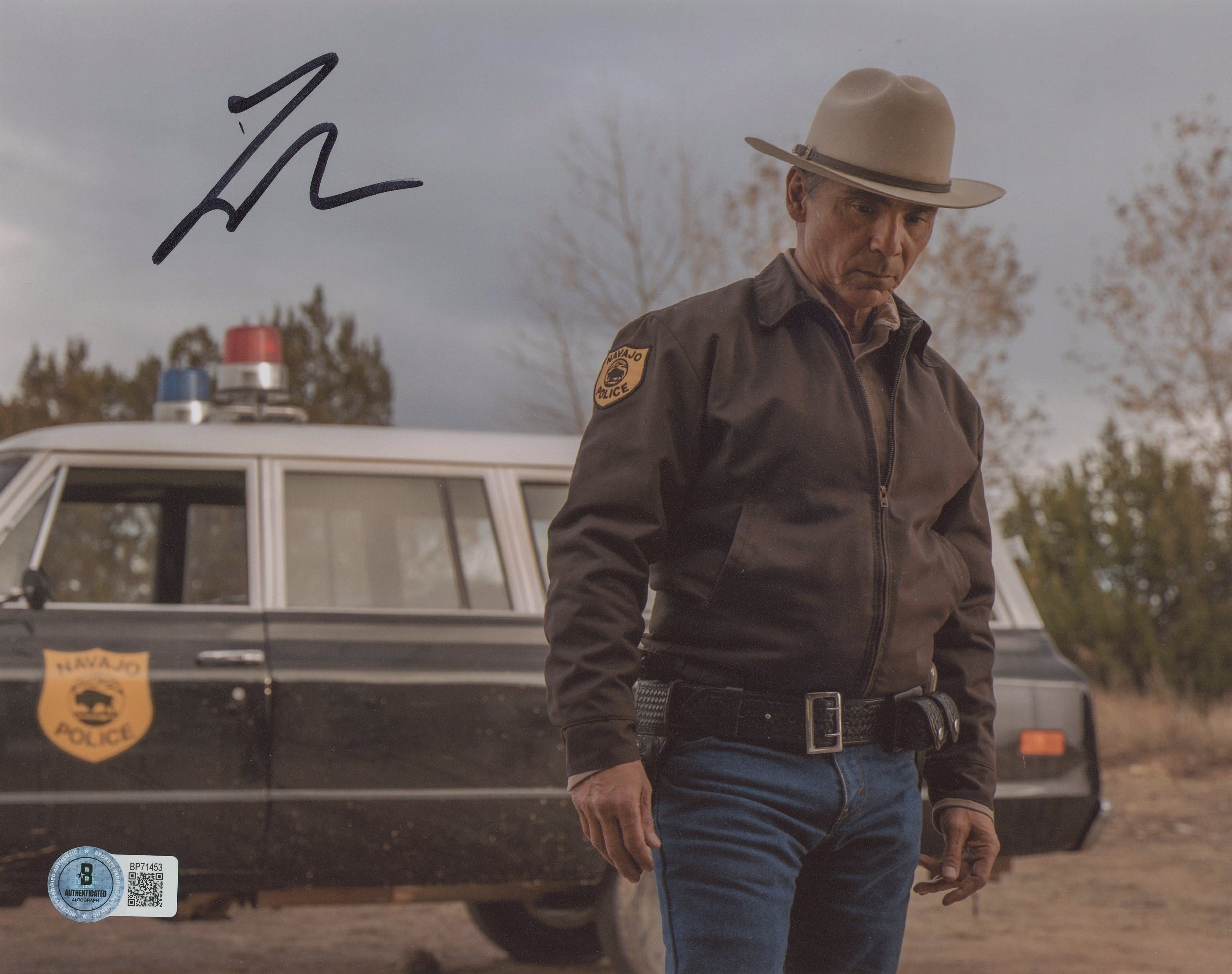 Zahn McClarnon Longmire Authentic Signed 8x10 Photo Autographed BAS #BP71453