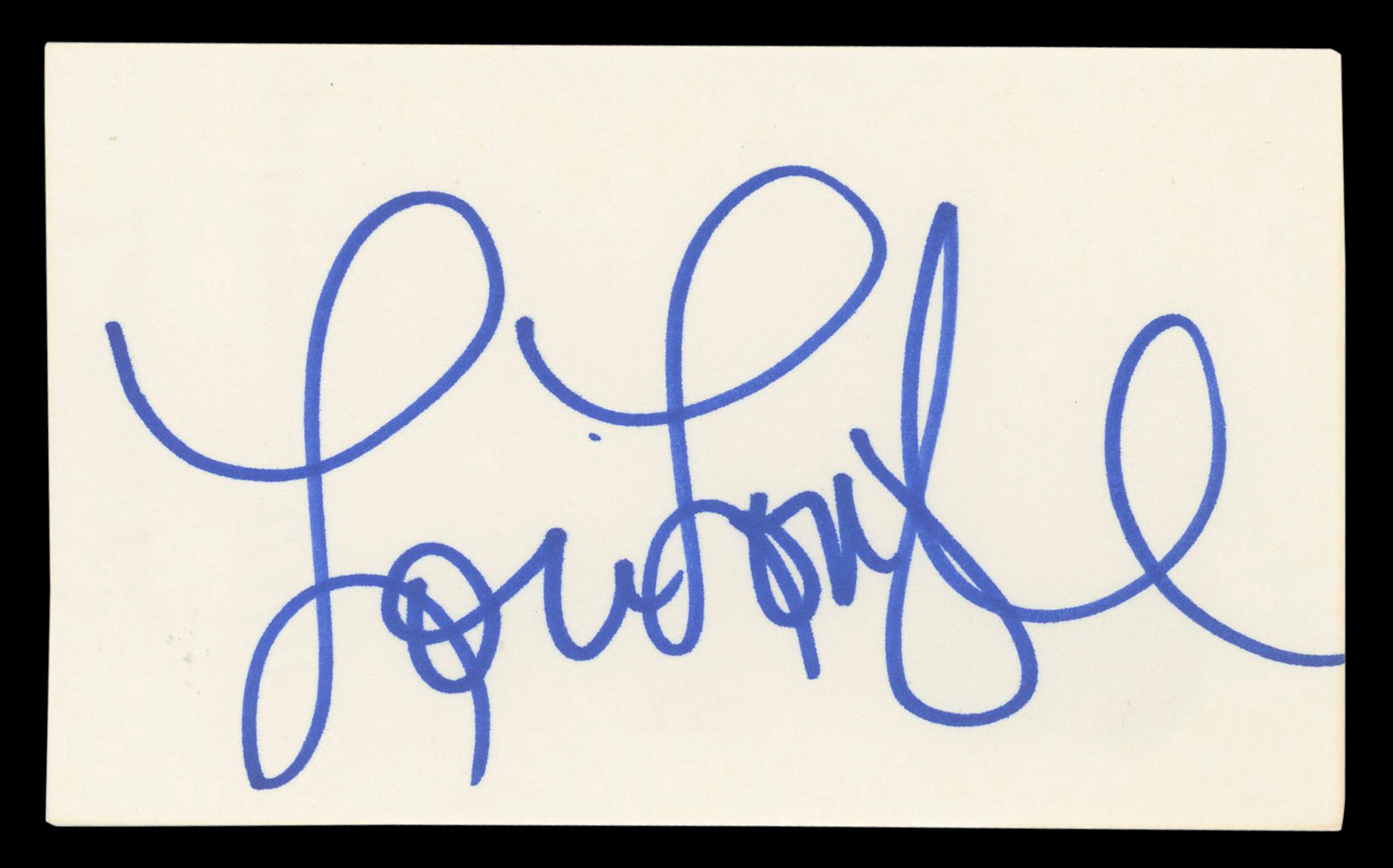 Lori Loughlin Full House Authentic Signed 3x5 Index Card BAS #BL98566