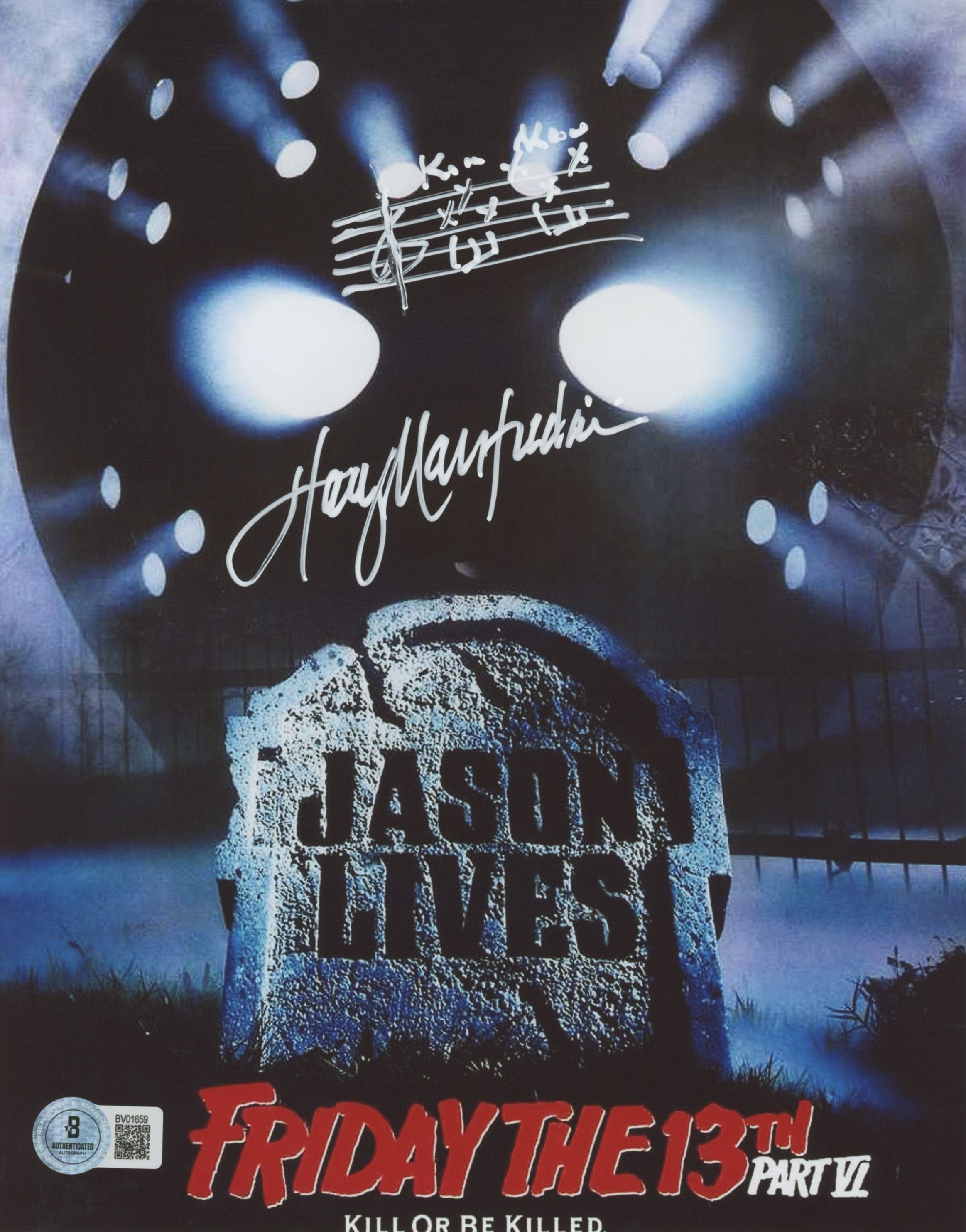 Harry Manfredini Friday the 13th Authentic Signed 8x10 Photo w/ Sketch BAS 5