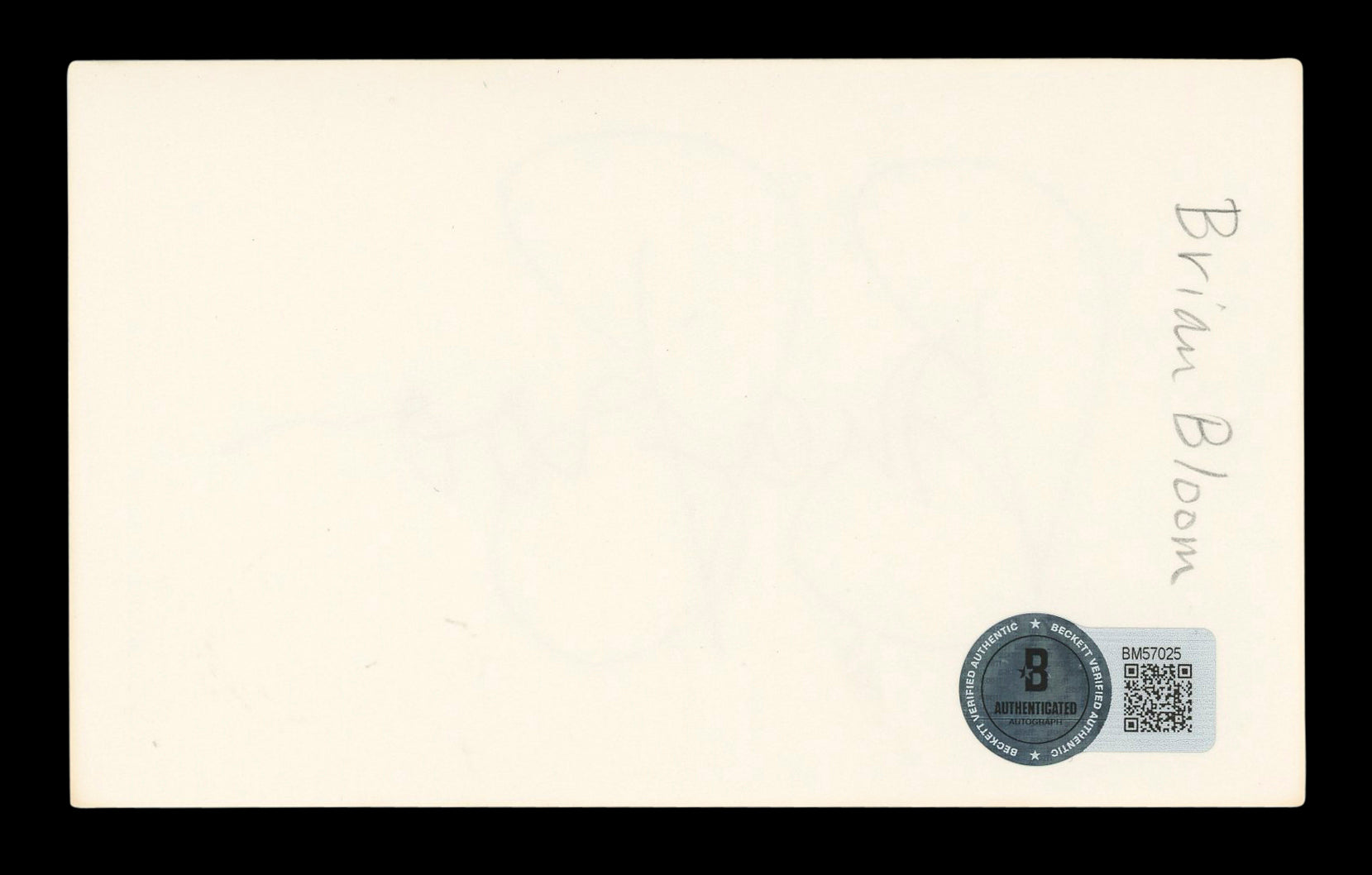 Brian Bloom The A-Team Authentic Signed 3x5 Index Card Autographed BAS #BM57025