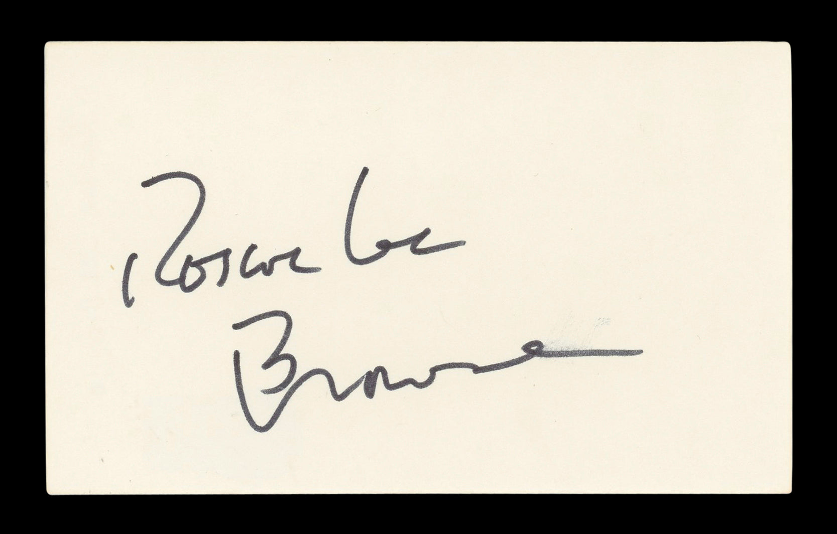 Roscoe Lee Browne Logan's Run Signed 3x5 Index Card Autographed BAS #BM57027