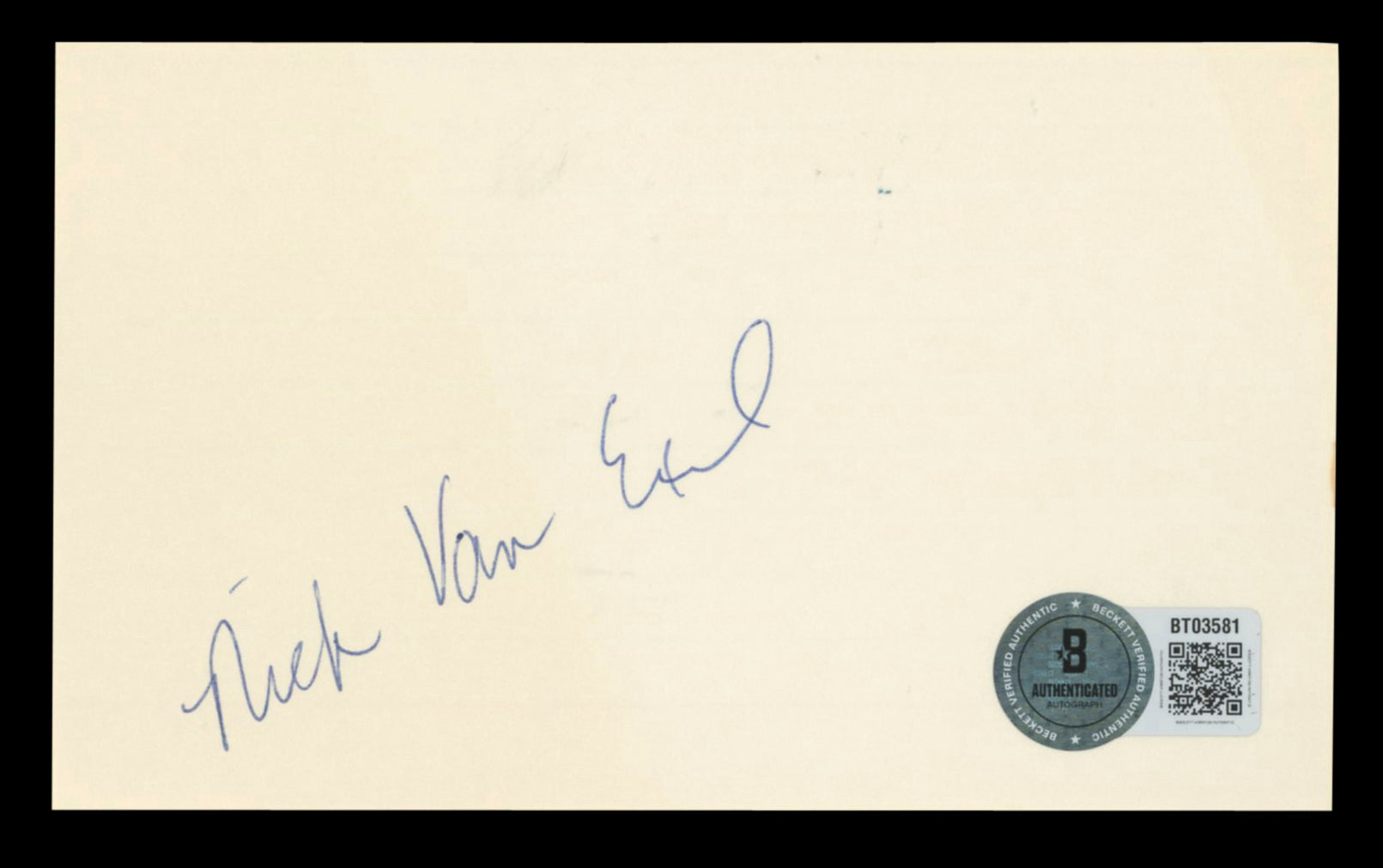 Lakers Nick Van Exel Authentic Signed 3x5 Index Card Autographed BAS #BT03581