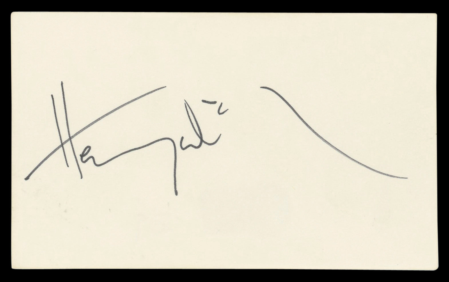 Henry Winkler Happy Days Authentic Signed 3x5 Index Card BAS #BL98557