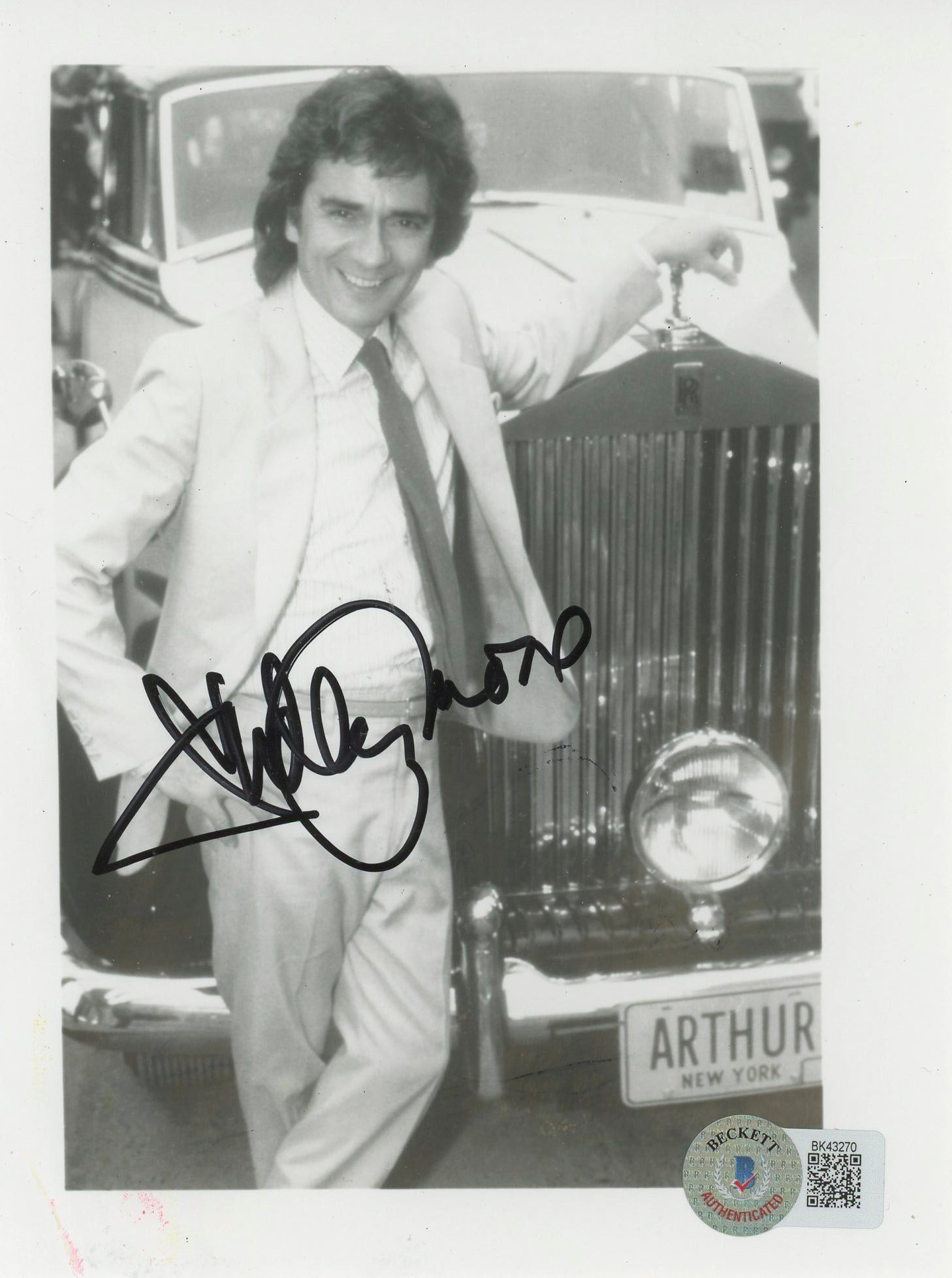Dudley Moore Arthur Authentic Signed 5x6.5 Black & White Photo BAS #BK43270
