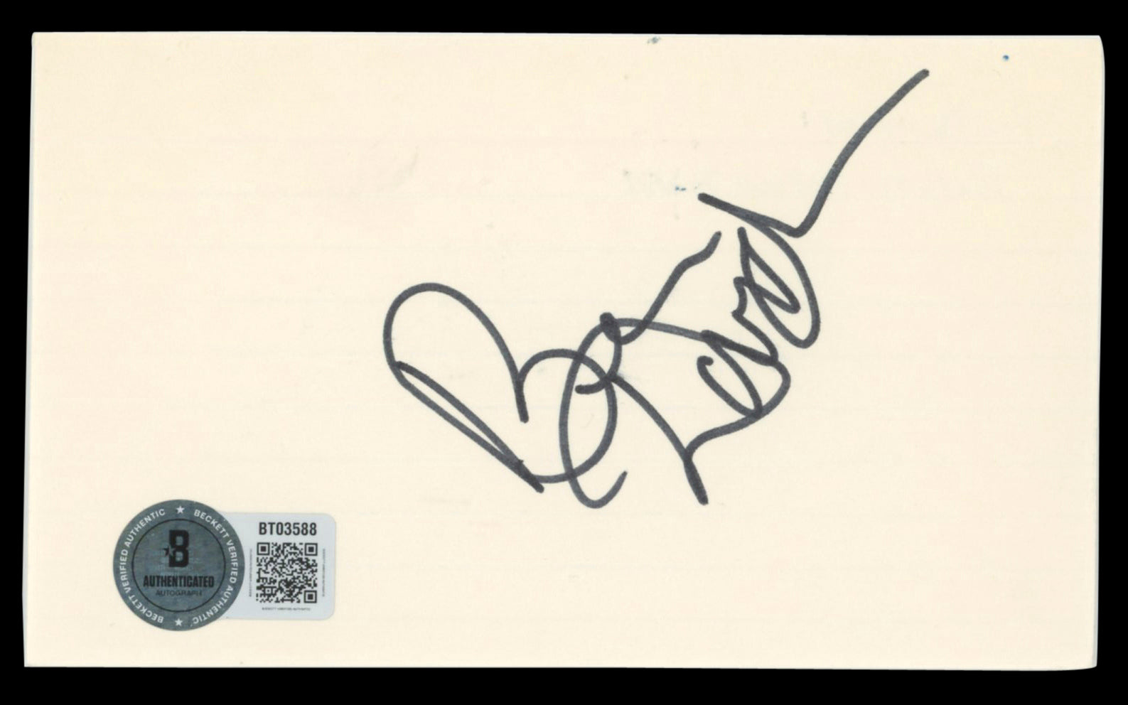 Raiders Ben Davidson Authentic Signed 3x5 Index Card Autographed BAS #BT03588