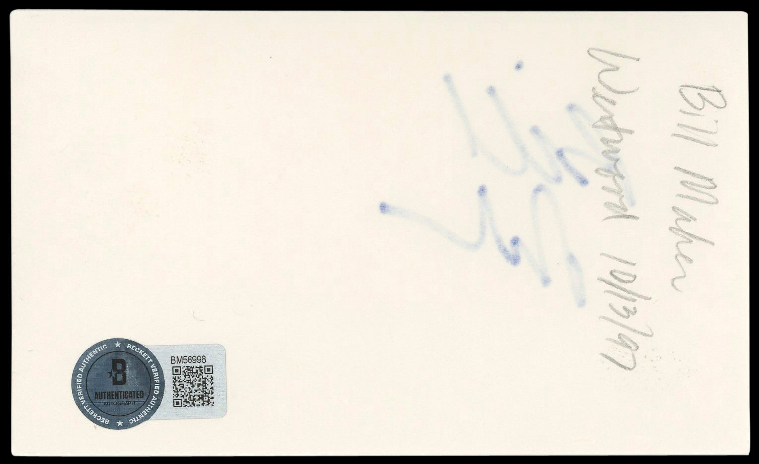 Bill Maher Politically Incorrect Authentic Signed 3x5 Index Card BAS #BM56998