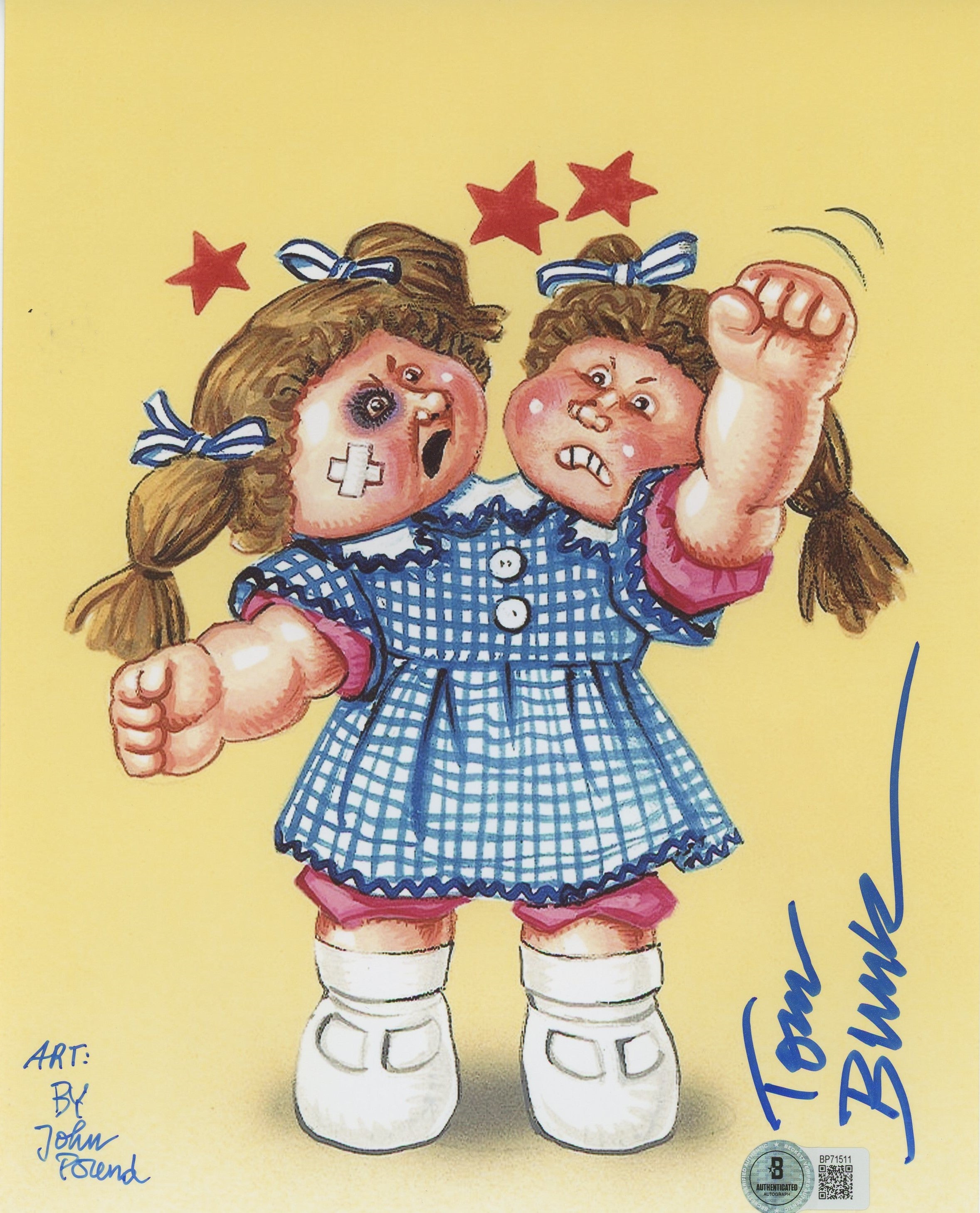 Tom Bunk Garbage Pail Kids Authentic Signed 8x10 Photo Autographed BAS #BP71511
