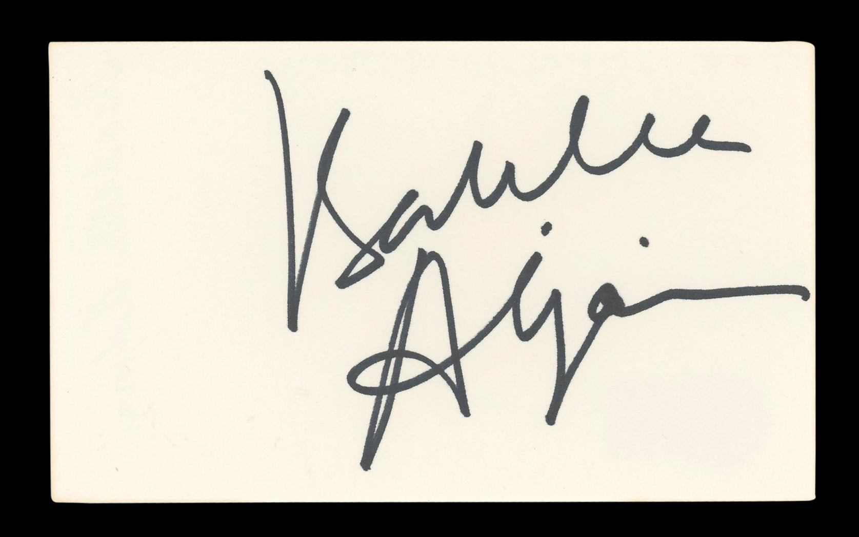 Isabelle Adjani Possession Signed 3x5 Index Card Autographed BAS #BM57040