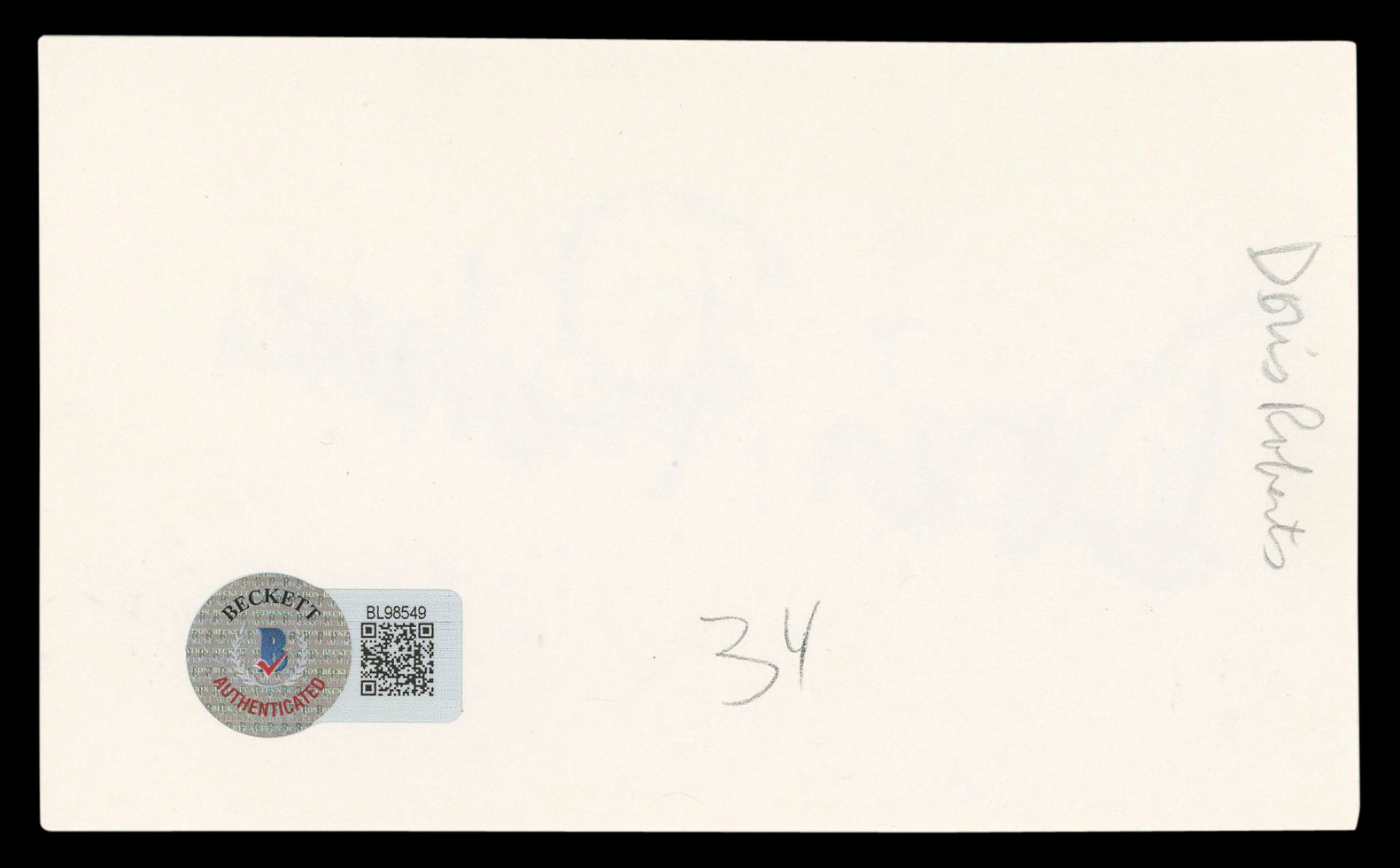 Doris Roberts Everybody Loves Raymond Signed 3x5 Index Card BAS #BL98549