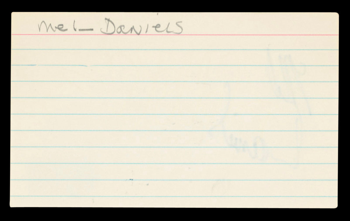 Jazz Mel Daniels Authentic Signed 3x5 Index Card Autographed BAS #BT03595