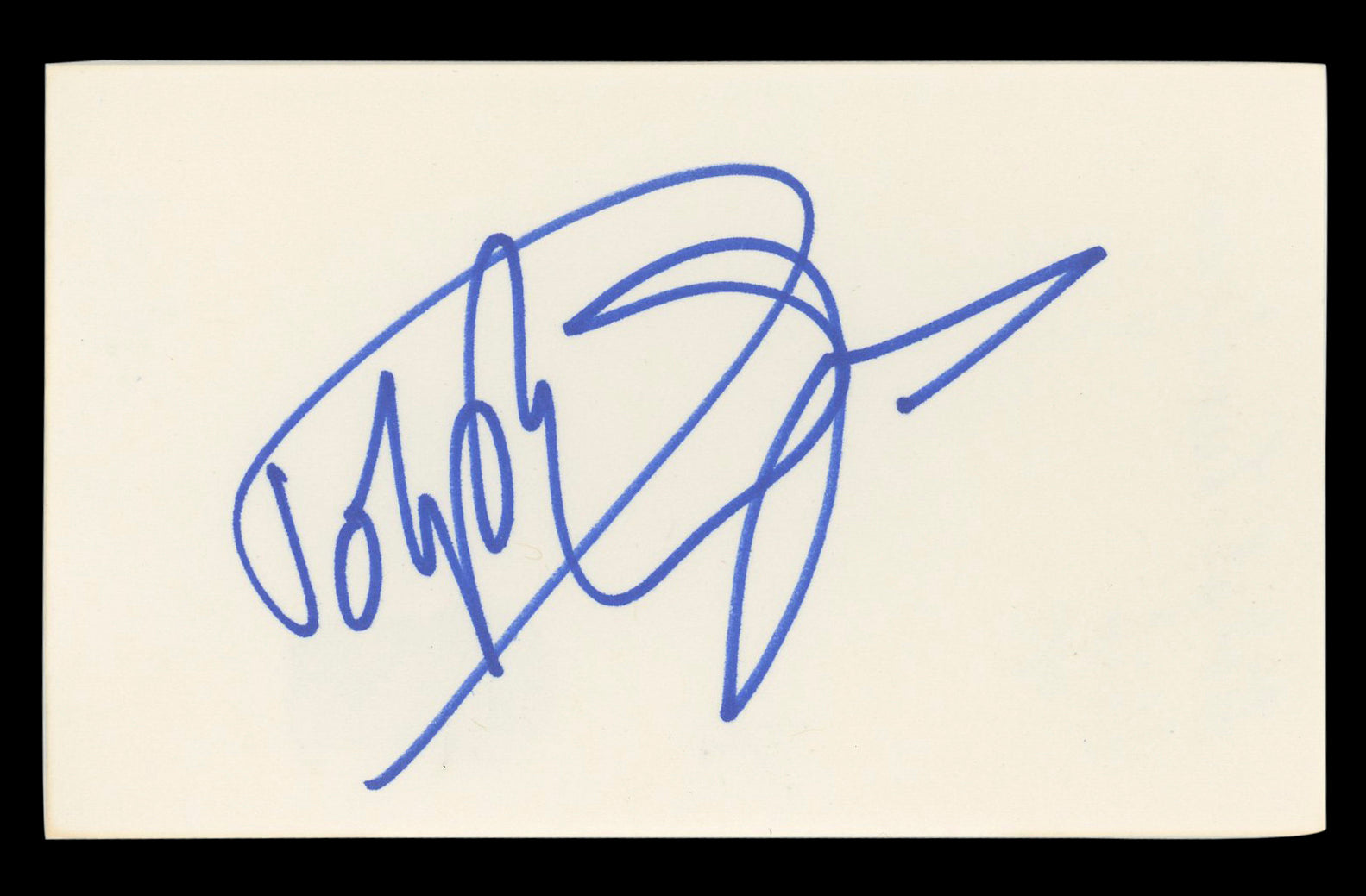 Dolph Lundgren The Expendables Authentic Signed 3x5 Index Card BAS #BL96409