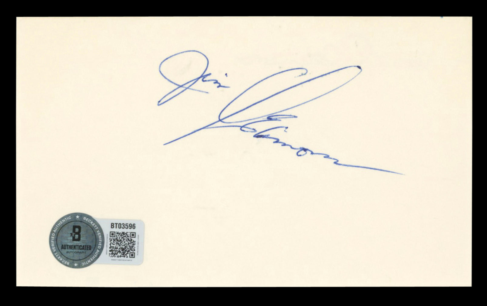 Cavaliers Jim Cleamons Authentic Signed 3x5 Index Card Autographed BAS #BT03596