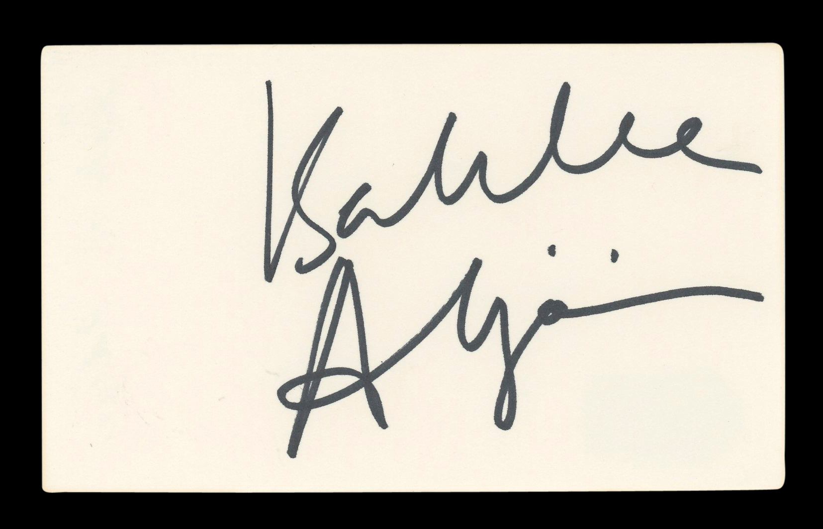 Isabelle Adjani Possession Signed 3x5 Index Card Autographed BAS #BM57042