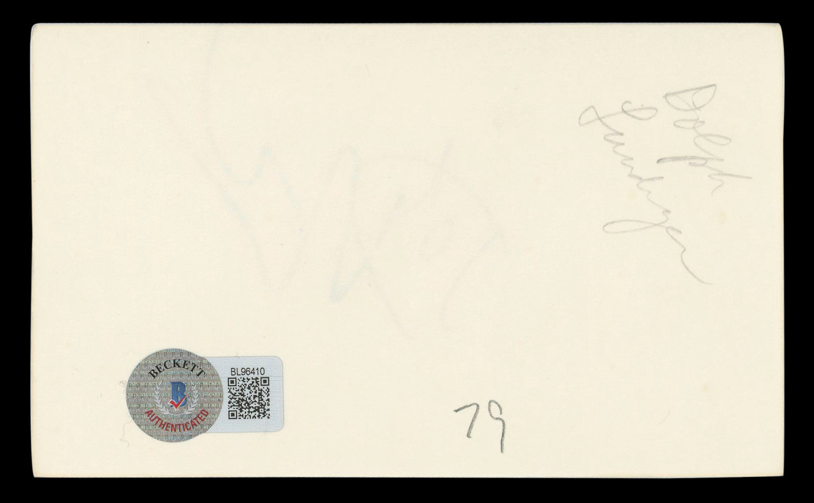 Dolph Lundgren The Expendables Authentic Signed 3x5 Index Card BAS #BL96410