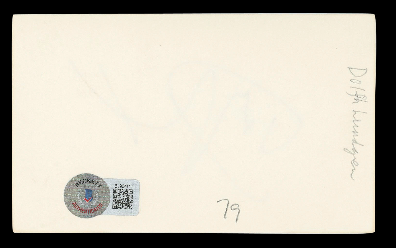 Dolph Lundgren The Expendables Authentic Signed 3x5 Index Card BAS #BL96411