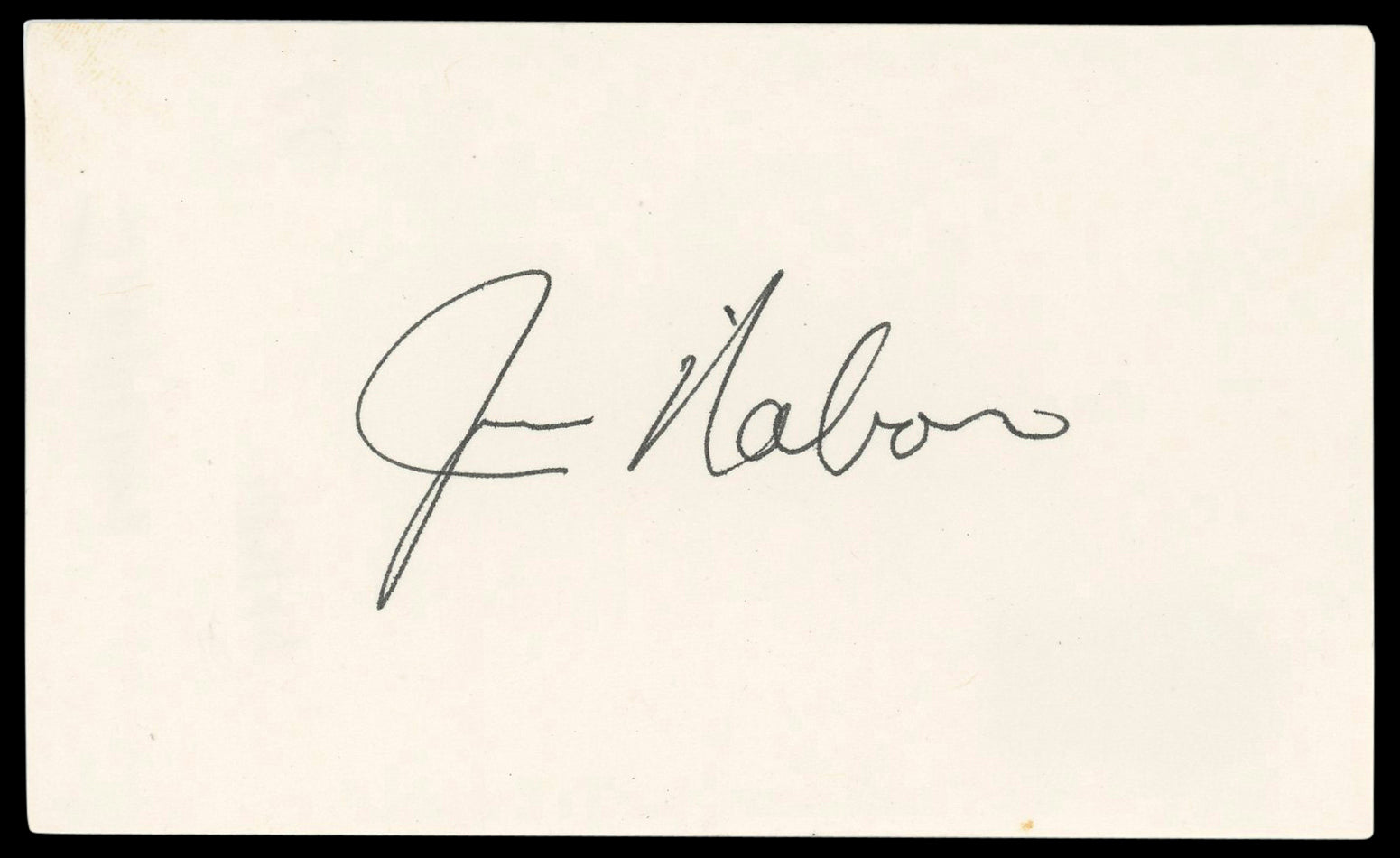 Jim Nabors Gomer Pyle: USMC Authentic Signed 3x5 Index Card BAS #BM58638