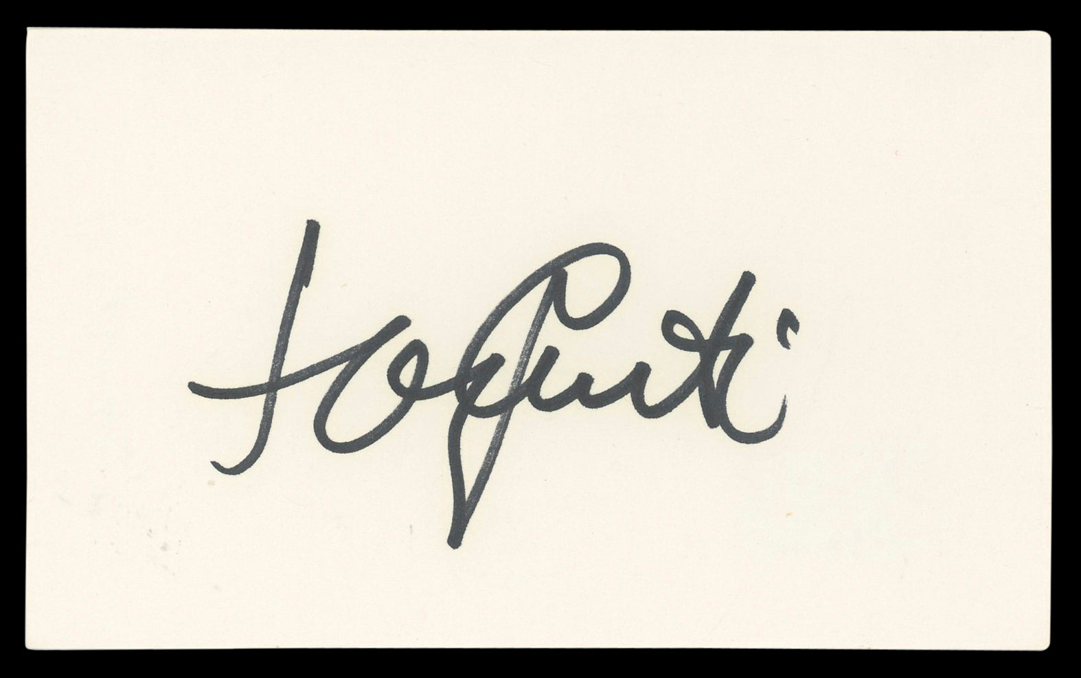 Tony Curtis Some Like It Hot Authentic Signed 3x5 Index Card BAS #BL98544