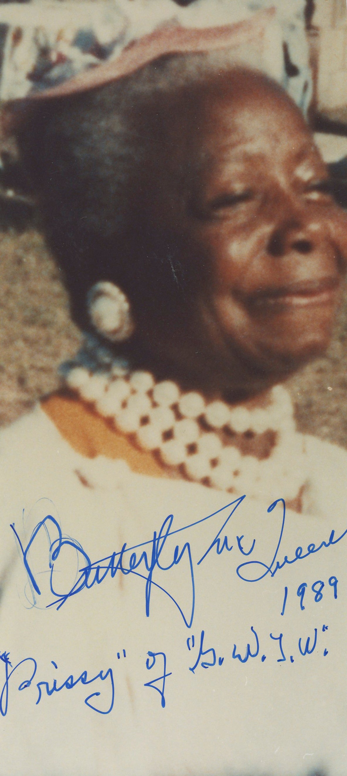 Butterfly McQueen "Gone with the Wind" Signed 4x9 Cut Photo BAS #BL76419