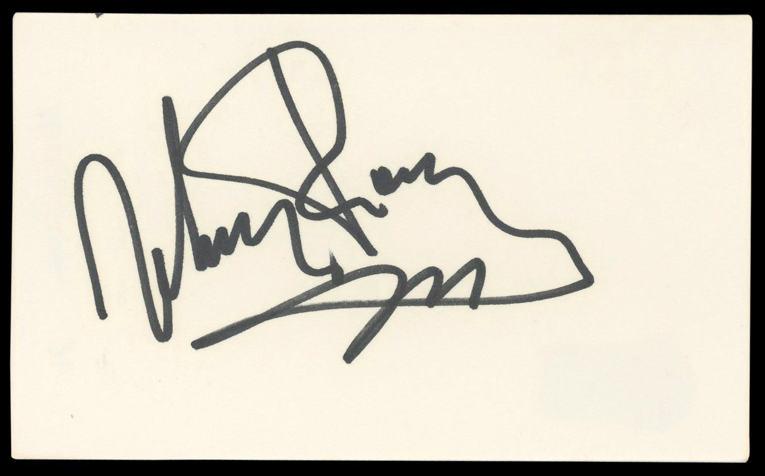 Mickey Rooney Breakfast At Tiffany's Signed 3x5 Index Card BAS #BM58641