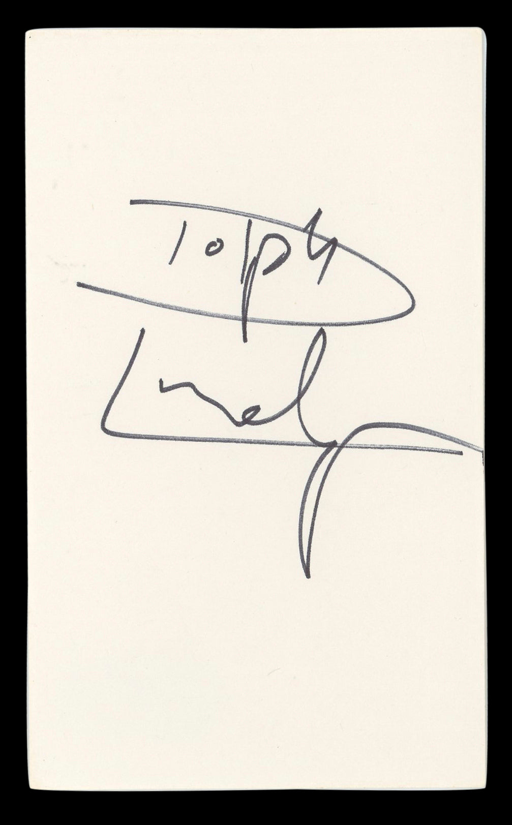 Dolph Lundgren The Expendables Authentic Signed 3x5 Index Card BAS #BL96415