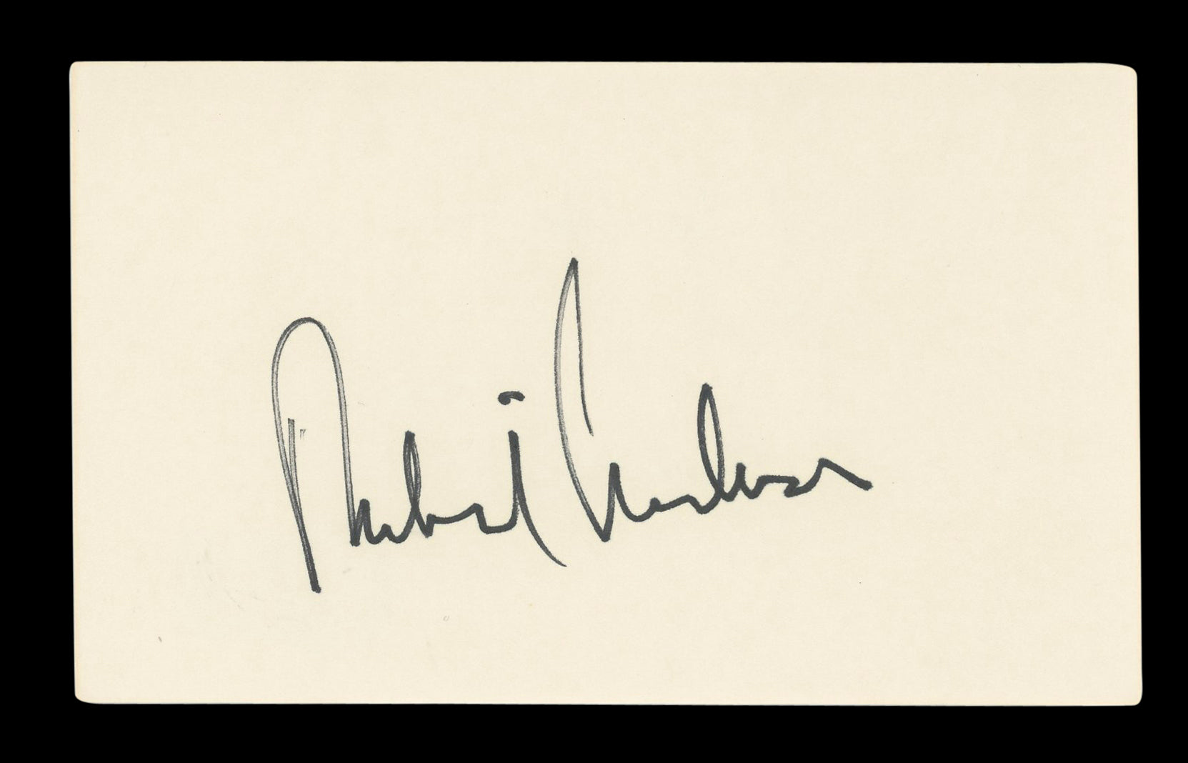 Richard Anderson The Six Million Dollar Man Signed 3x5 Index Card BAS #BM57048