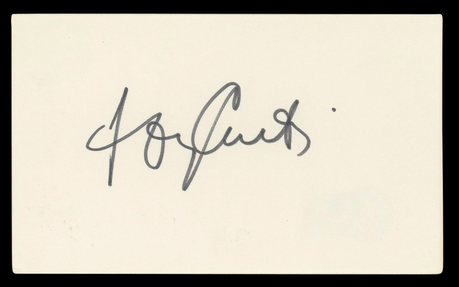 Tony Curtis Some Like It Hot Authentic Signed 3x5 Index Card BAS #BL98541