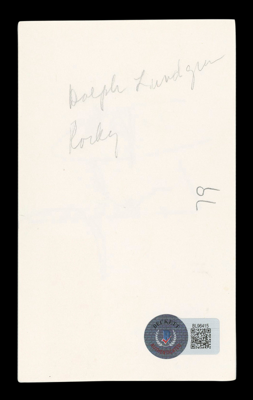 Dolph Lundgren The Expendables Authentic Signed 3x5 Index Card BAS #BL96415