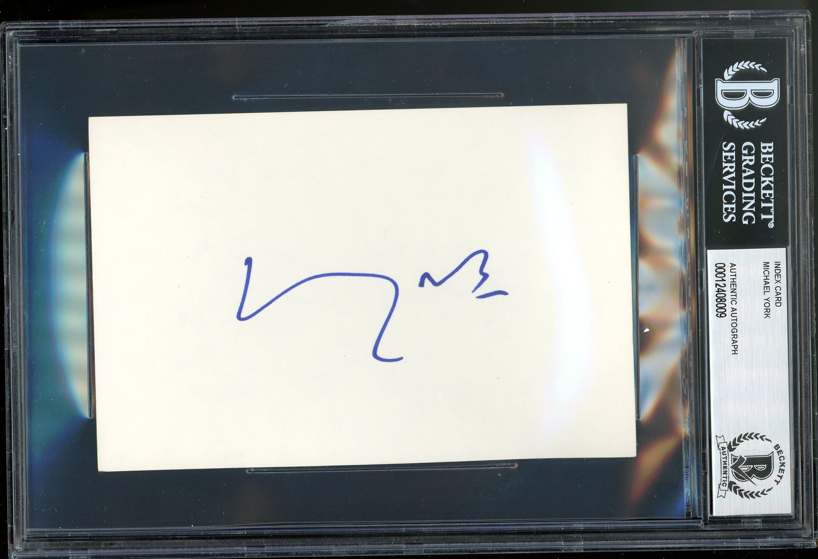 Michael York Romeo + Juliet Authentic Signed 4x6 Index Card BAS Slabbed