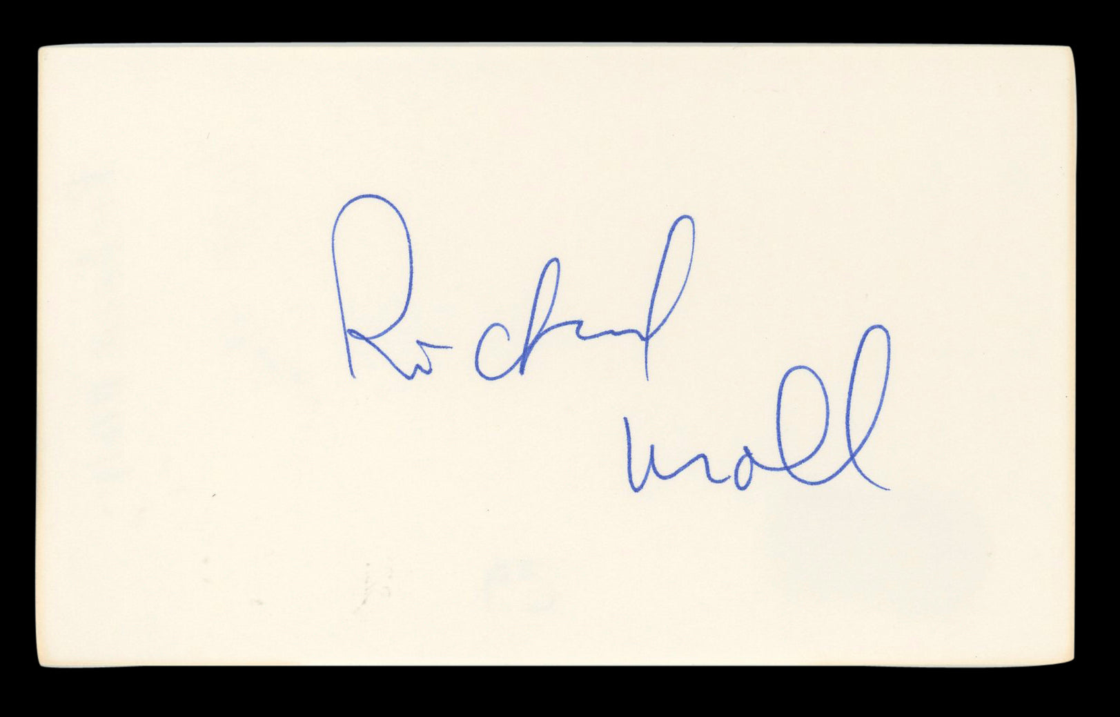 Richard Moll Night Court Authentic Signed 3x5 Index Card BAS #BL96554