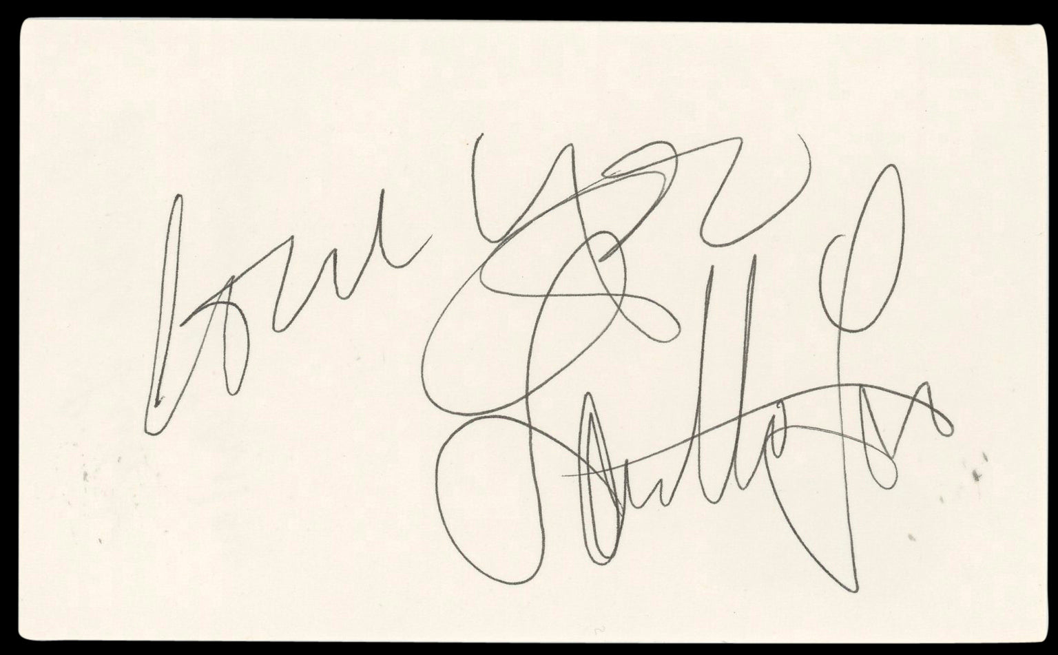 Loretta Lynn Singer Authentic Signed 3x5 Index Card Autographed BAS #BN89402