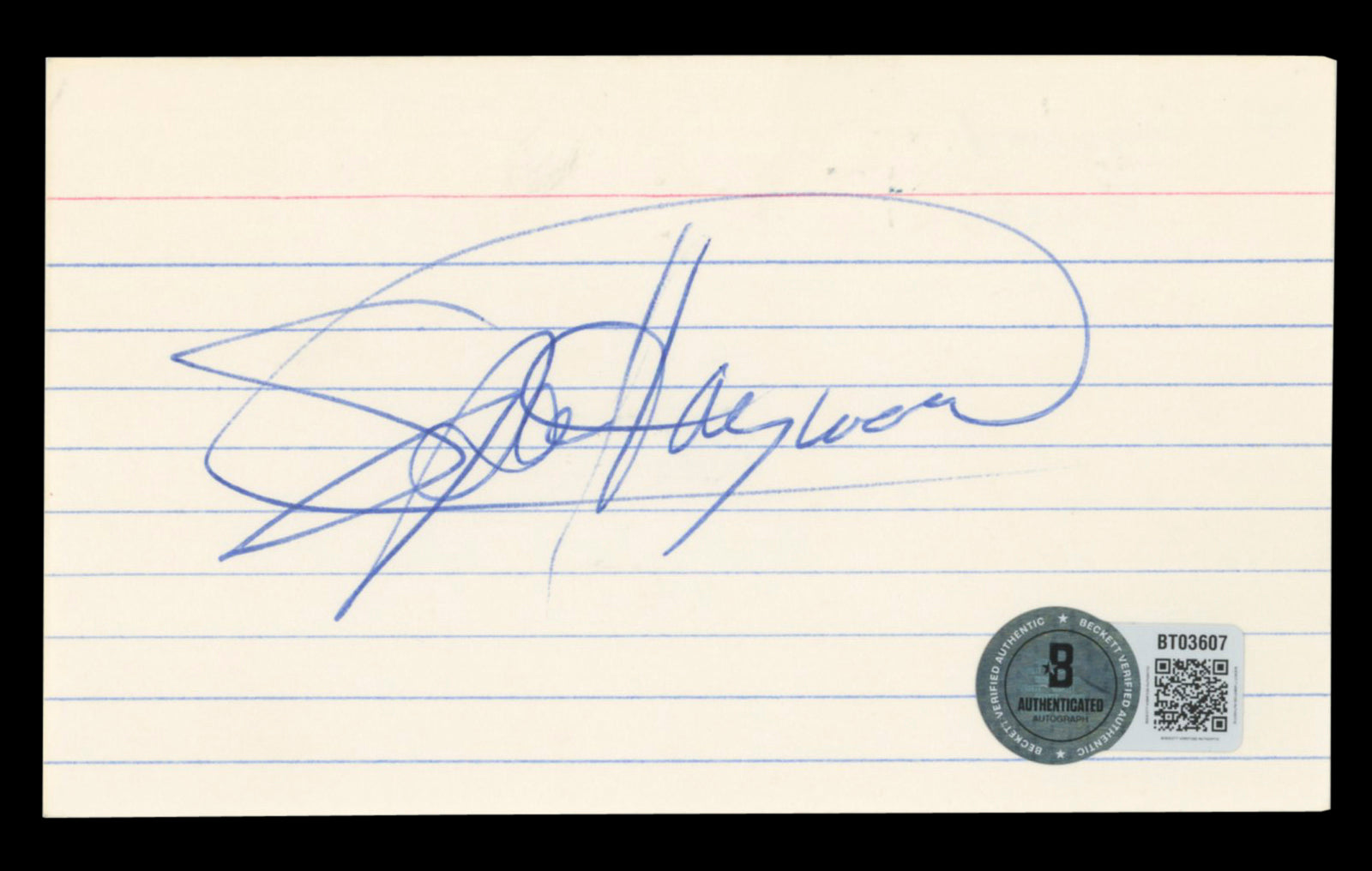 Buffalo Braves Spencer Haywood Authentic Signed 3x5 Index Card BAS #BT03607