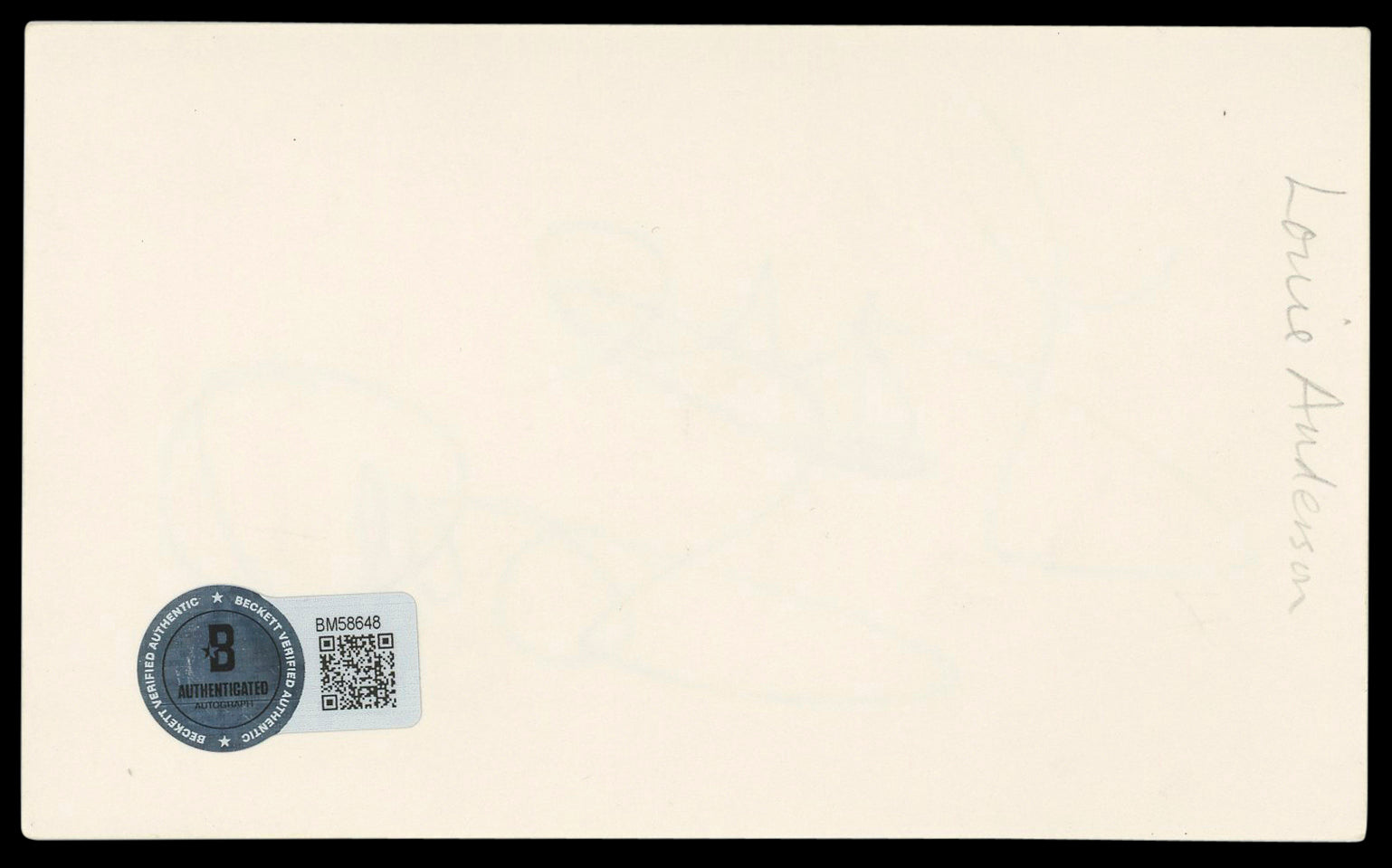 Louie Anderson Coming to America Authentic Signed 3x5 Index Card BAS #BM58648