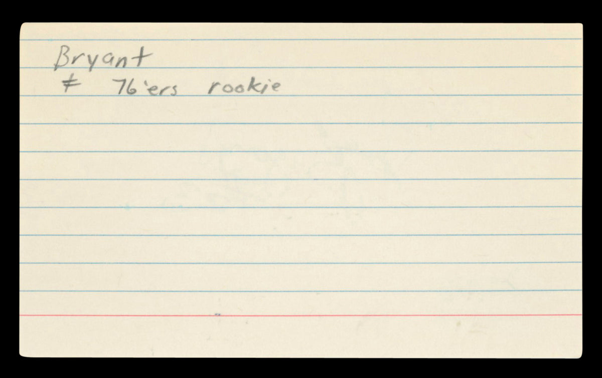 76ers Joe Bryant #23 Authentic Signed 3x5 Index Card "Kobe's Dad" BAS #BT03608
