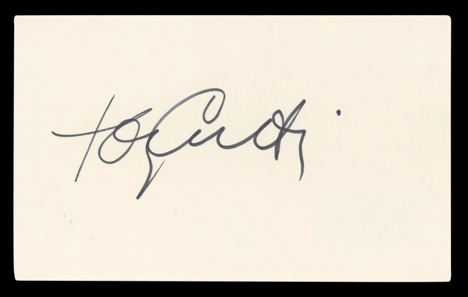 Tony Curtis Some Like It Hot Authentic Signed 3x5 Index Card BAS #BL98535