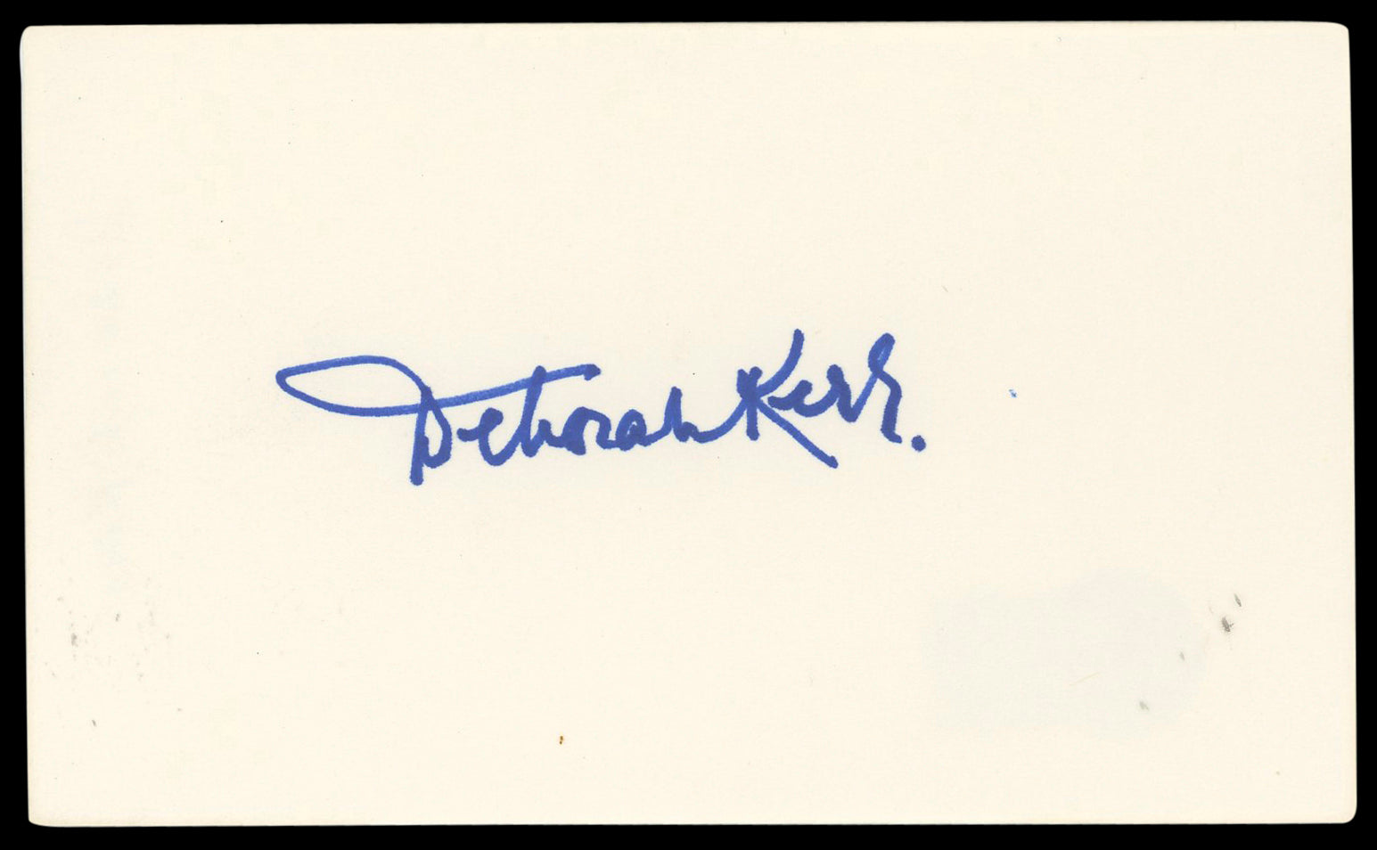 Deborah Kerr The King and I Authentic Signed 3x5 Index Card BAS #BN89405