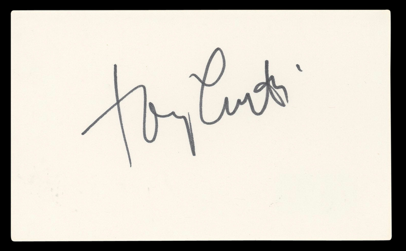 Tony Curtis Some Like It Hot Authentic Signed 3x5 Index Card BAS #BL98533
