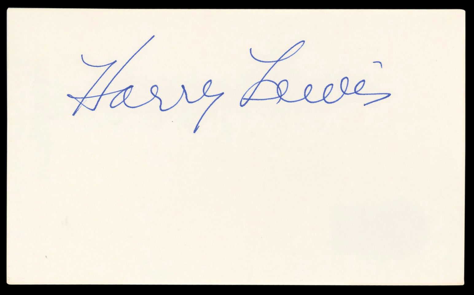 Harry Lewis In The Mud Authentic Signed 3x5 Index Card Autographed BAS #BM58653