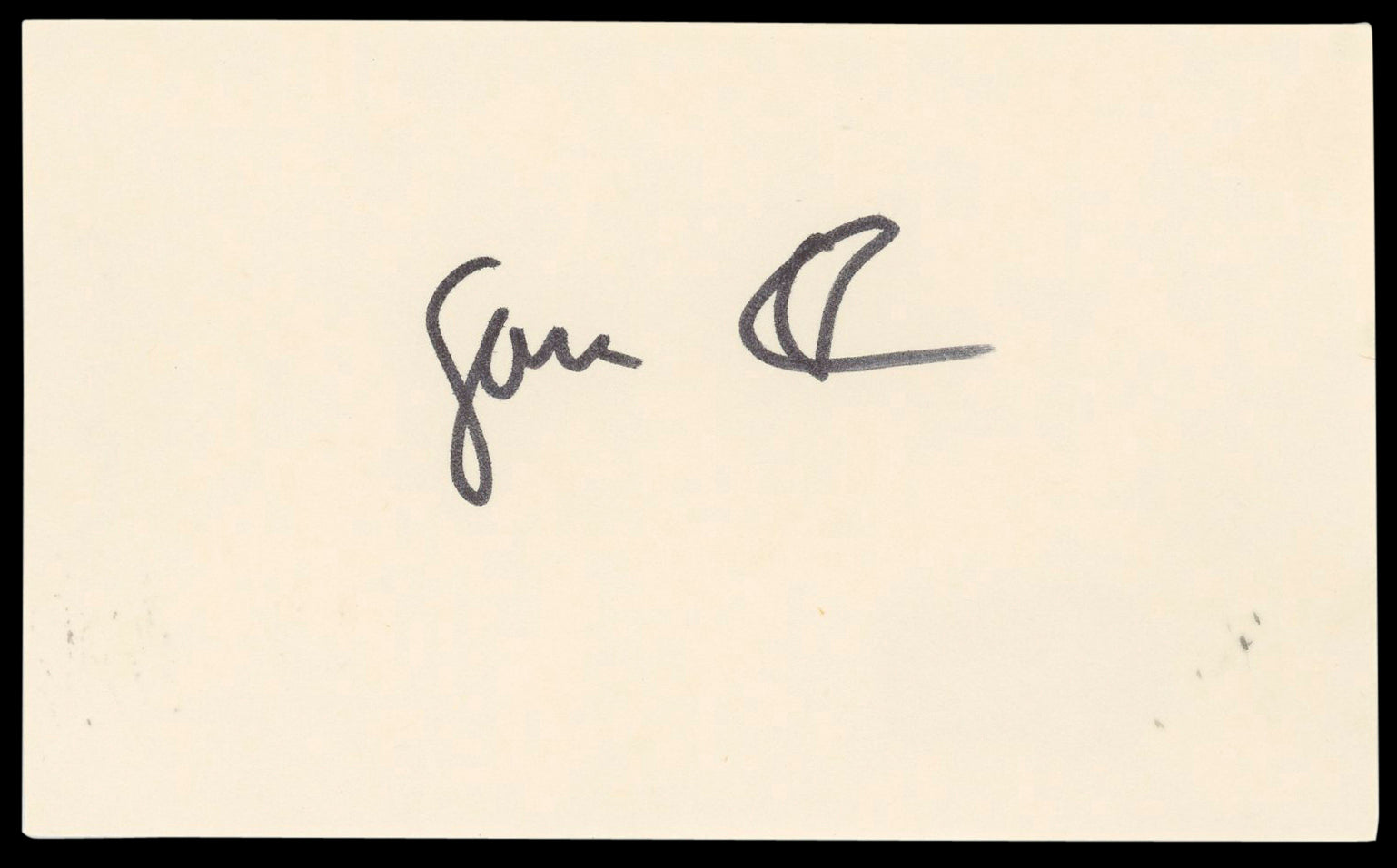 Sara Gilbert Roseanne Authentic Signed 3x5 Index Card Autographed BAS #BN89408