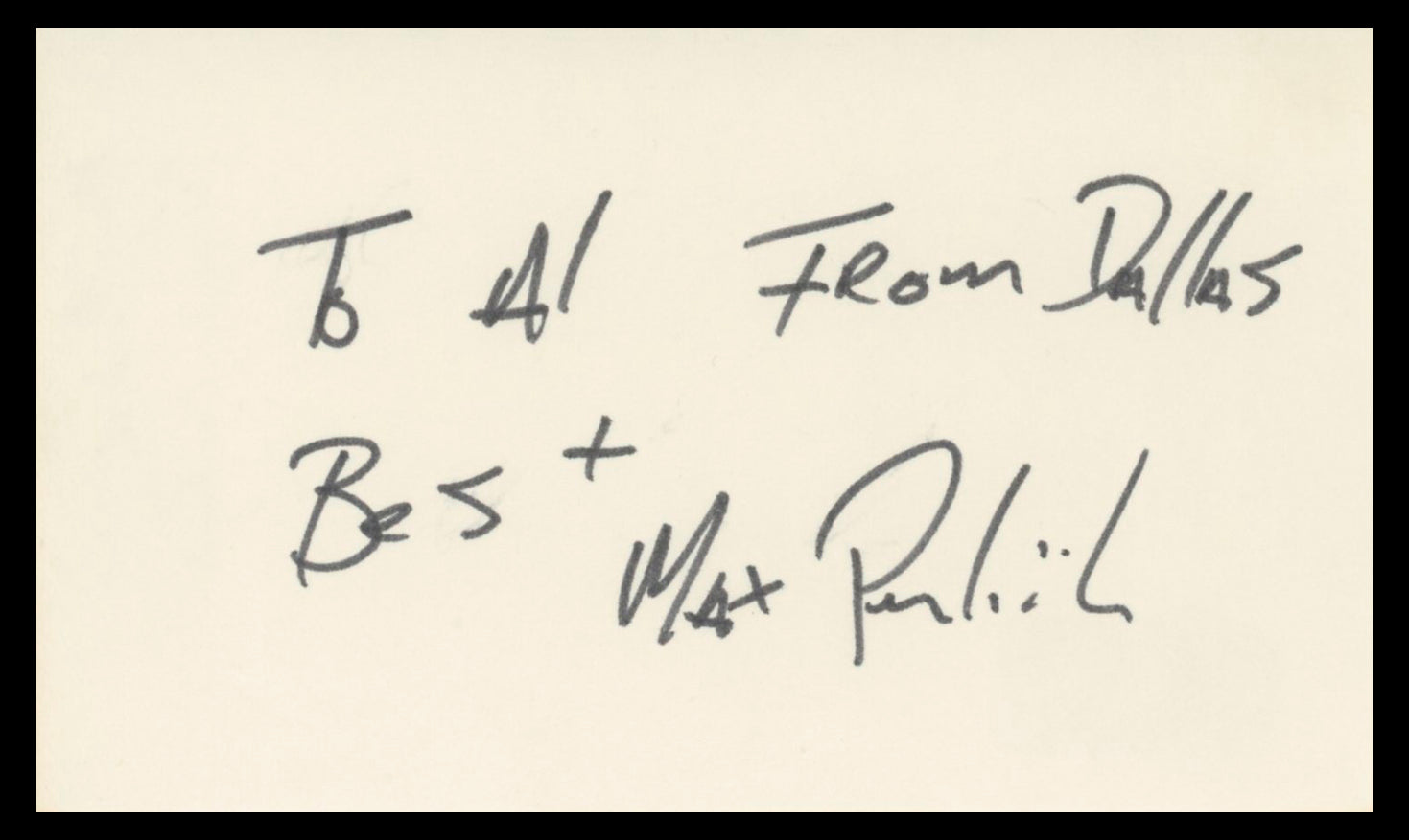 Max Perlich Drugstore Cowboy Authentic Signed 3x5 Index Card BAS #BV59002