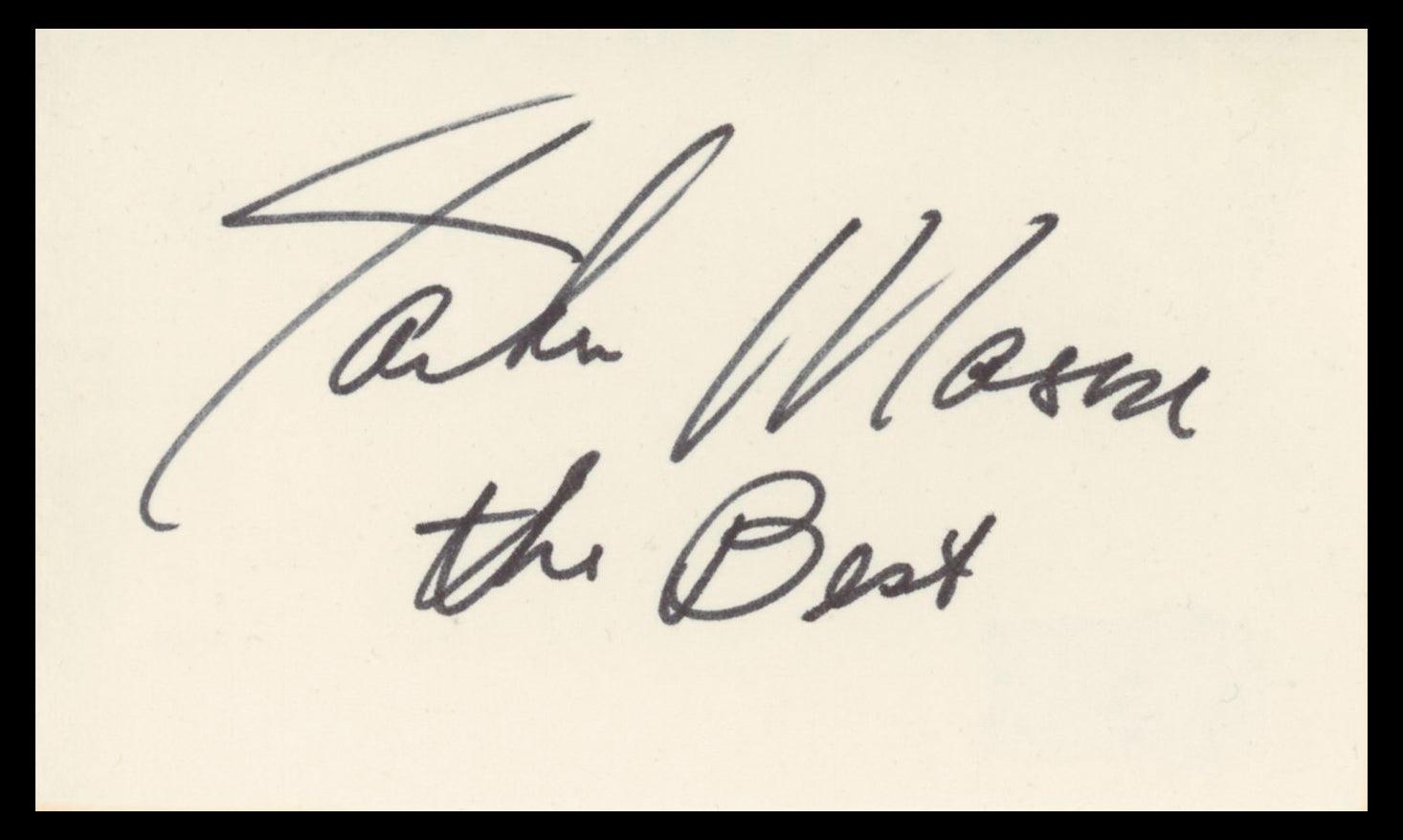 Jackie Mason The Jerk "The Best" Authentic Signed 3x5 Index Card BAS #BV03109
